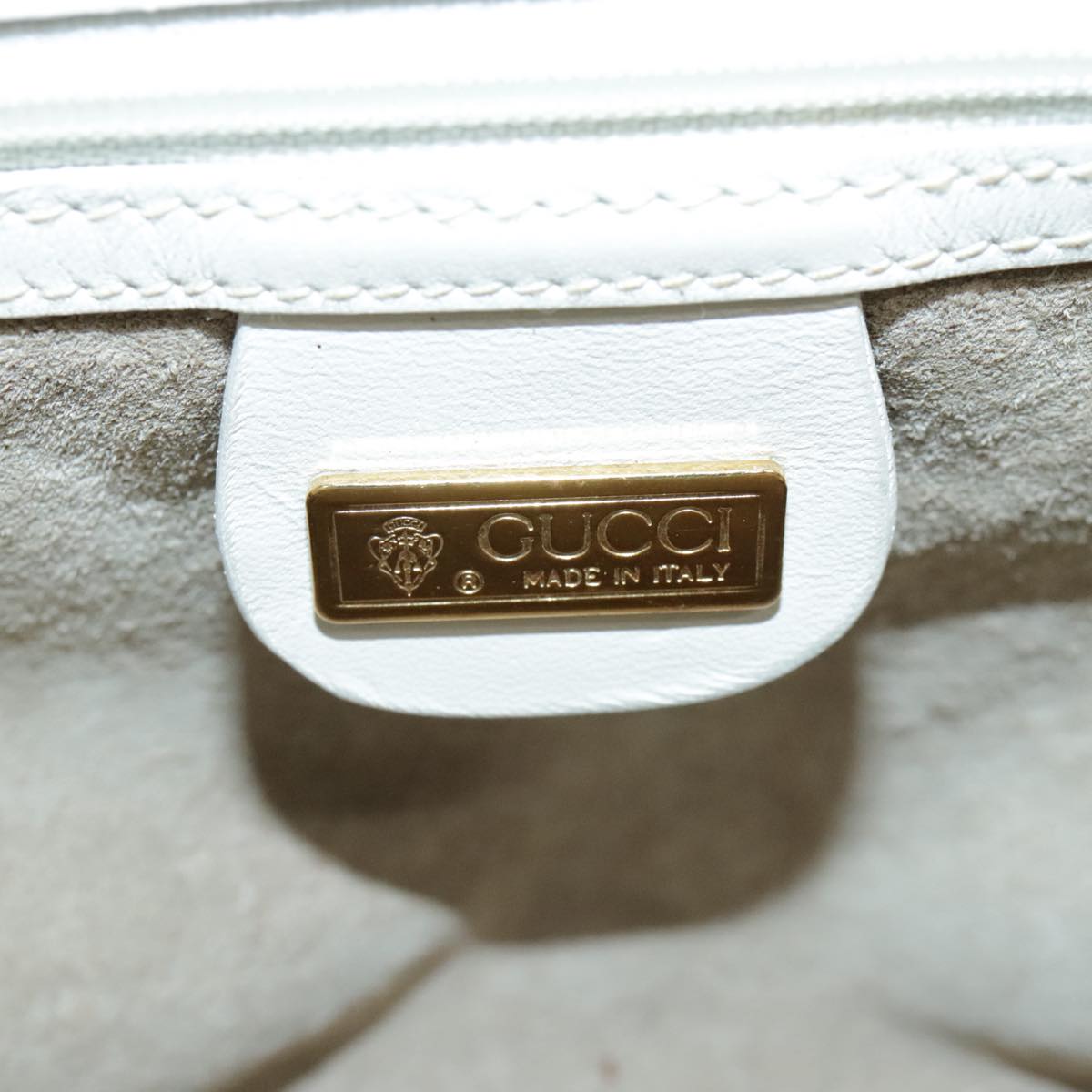 Gucci White Leather Shoulder Bag (Pre-Owned)