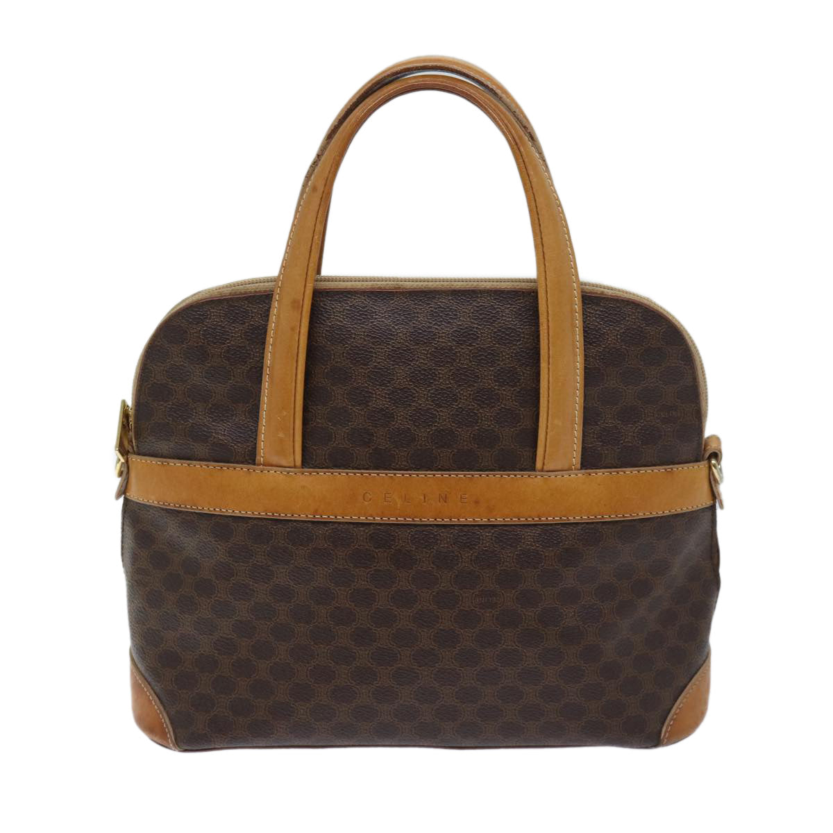 Céline Macadam Brown Canvas Handbag (Pre-Owned)