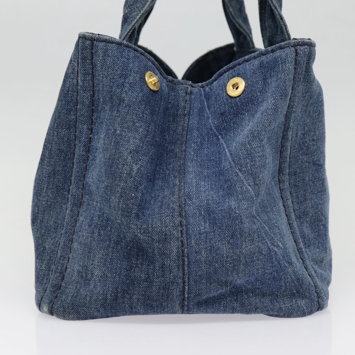 Prada Canapa Navy Canvas Handbag (Pre-Owned)