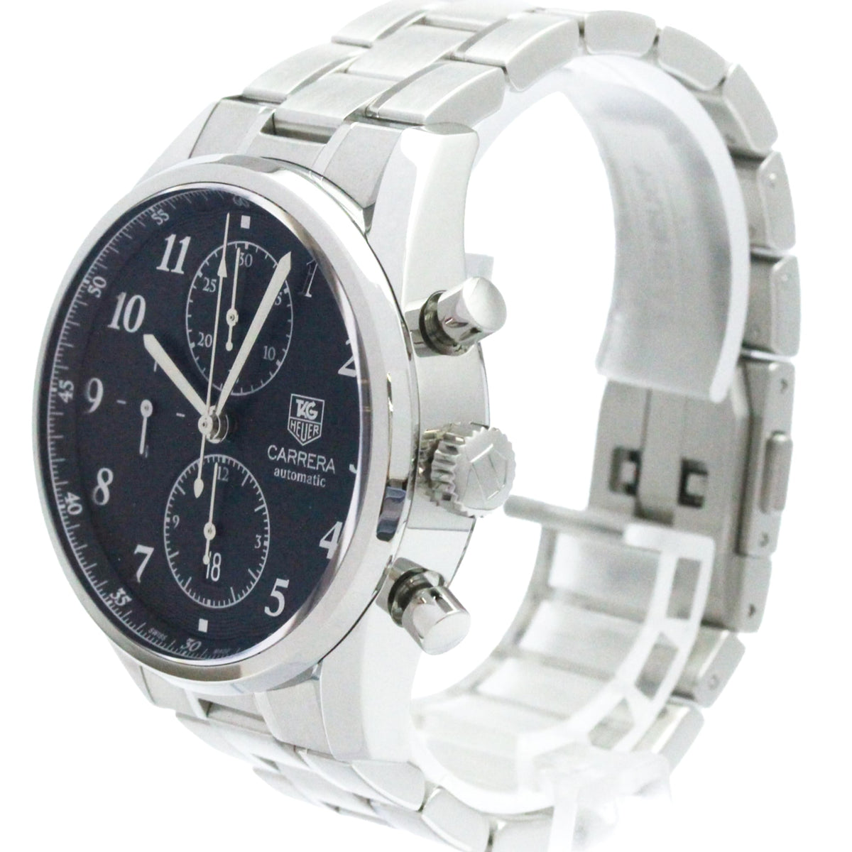 Tag Heuer Carrera Calibre 16 Heritage Chronograph Automatic Watch Stainless Steel 41 None Watch (Pre-Owned)