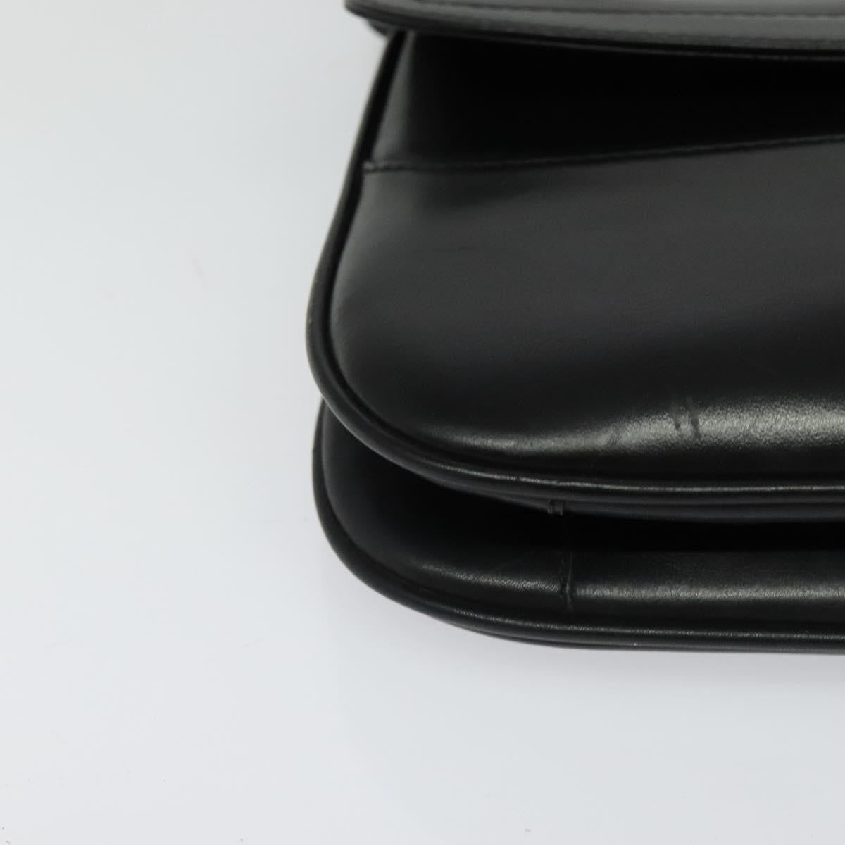Bally Vintage Leather Black Leather Shoulder Bag Bag (Pre-Owned)