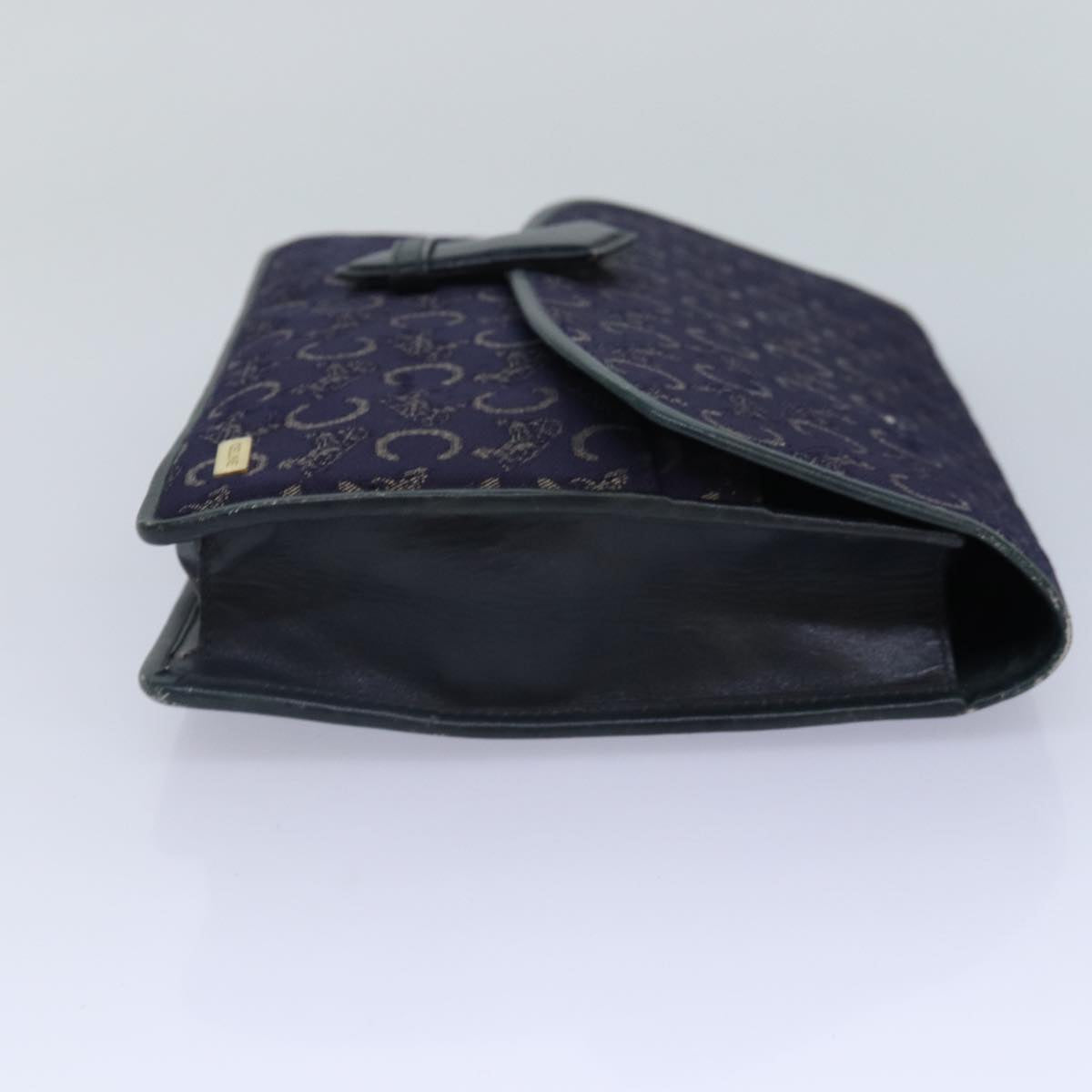 Céline Macadam Navy Canvas Clutch Bag (Pre-Owned)