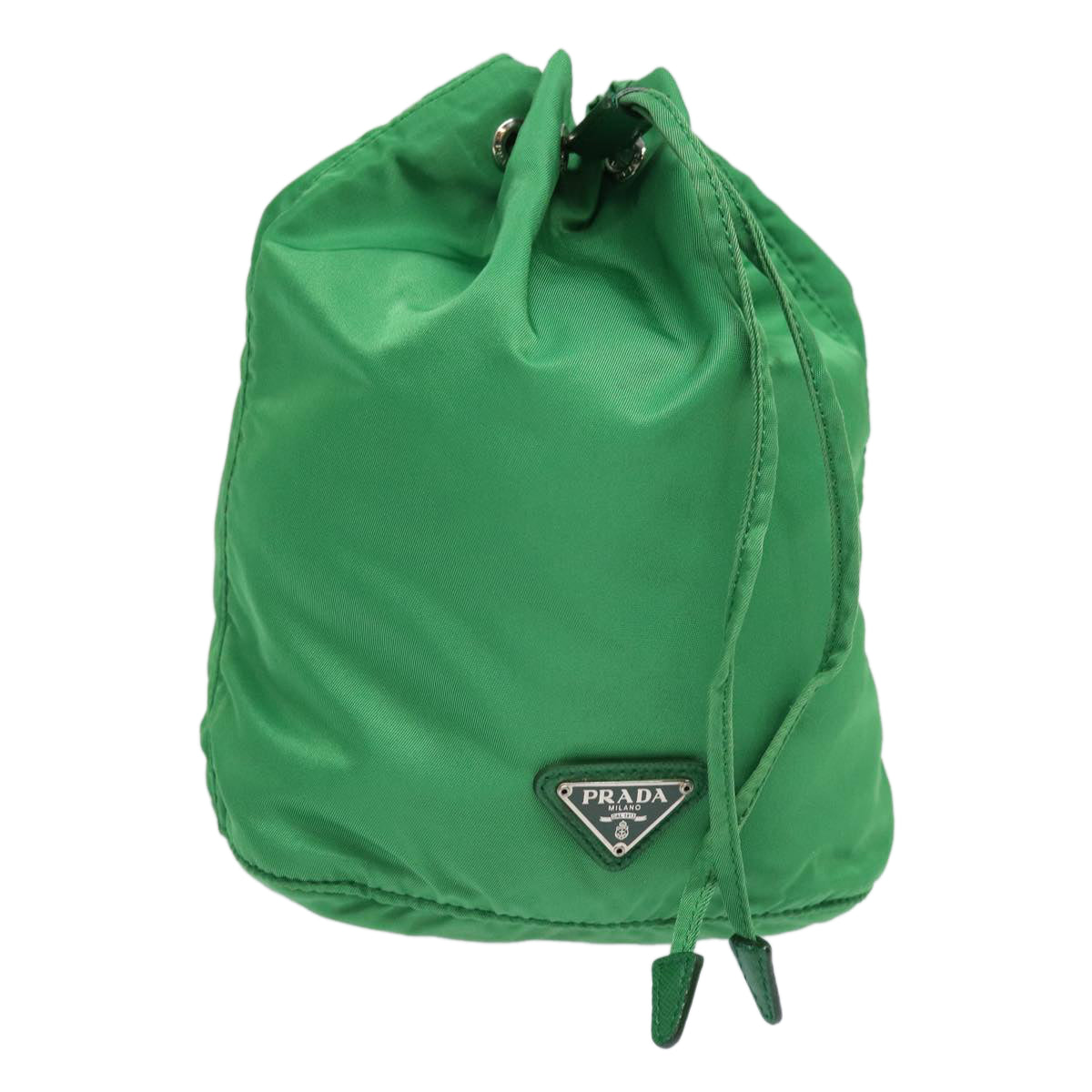 Prada Tessuto Green Synthetic Clutch Bag (Pre-Owned)