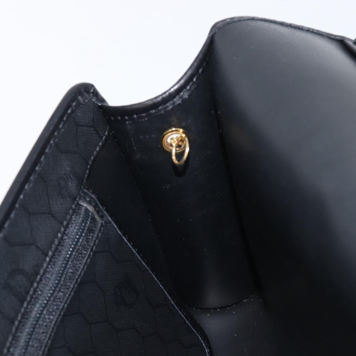 Christian Dior Vintage Honeycomb Zip Coated Canvas Black Canvas Clutche & Pouche Bag (Pre-Owned)
