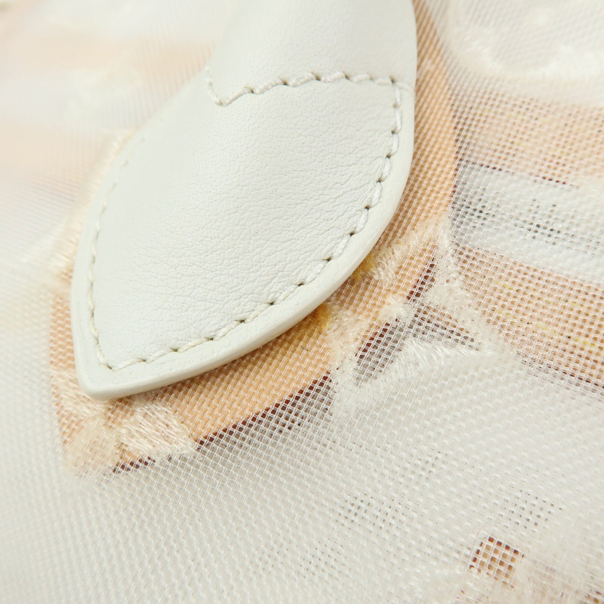 Louis Vuitton Transparence Lockit Mesh And Leather White Mesh Handbag (Pre-Owned)