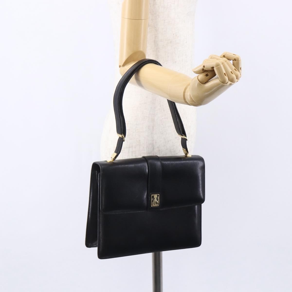 Burberry Nova Check Shoulder Bag Leather Black Leather Shoulder Bag Bag (Pre-Owned)