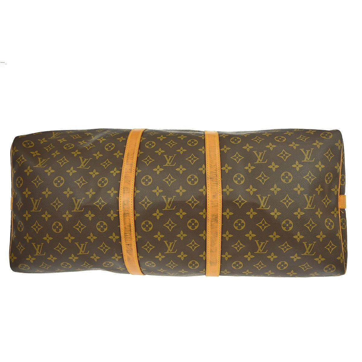 Louis Vuitton Keepall Bandoulière Monogram Brown Canvas Travel Bag Bag (Pre-Owned)