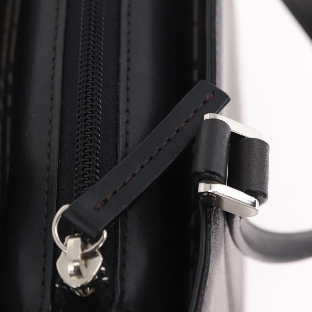 Burberry Vintage Leather Black Leather Handbag (Pre-Owned)