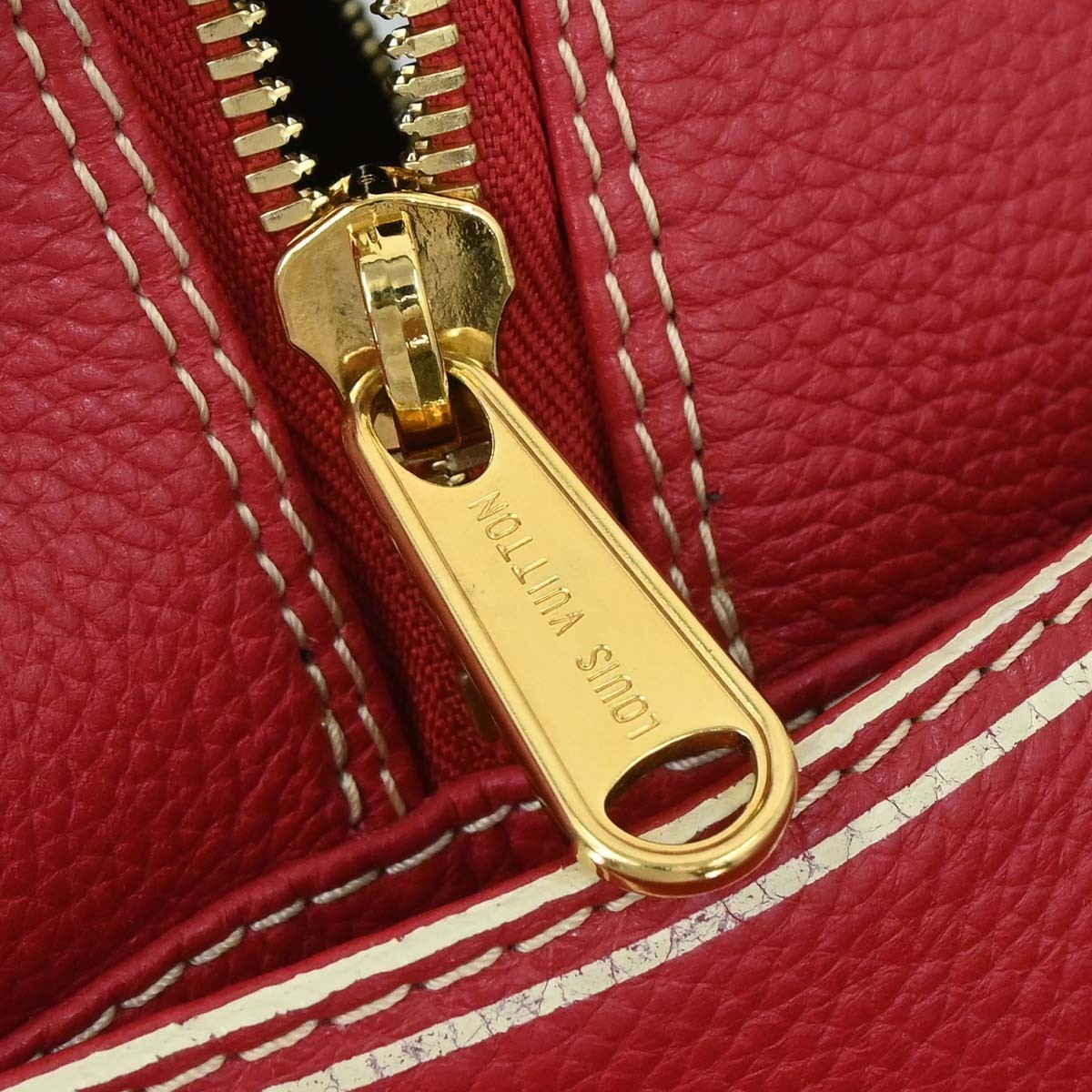 Louis Vuitton Carryall Leather Red Leather Travel Bag Bag (Pre-Owned)