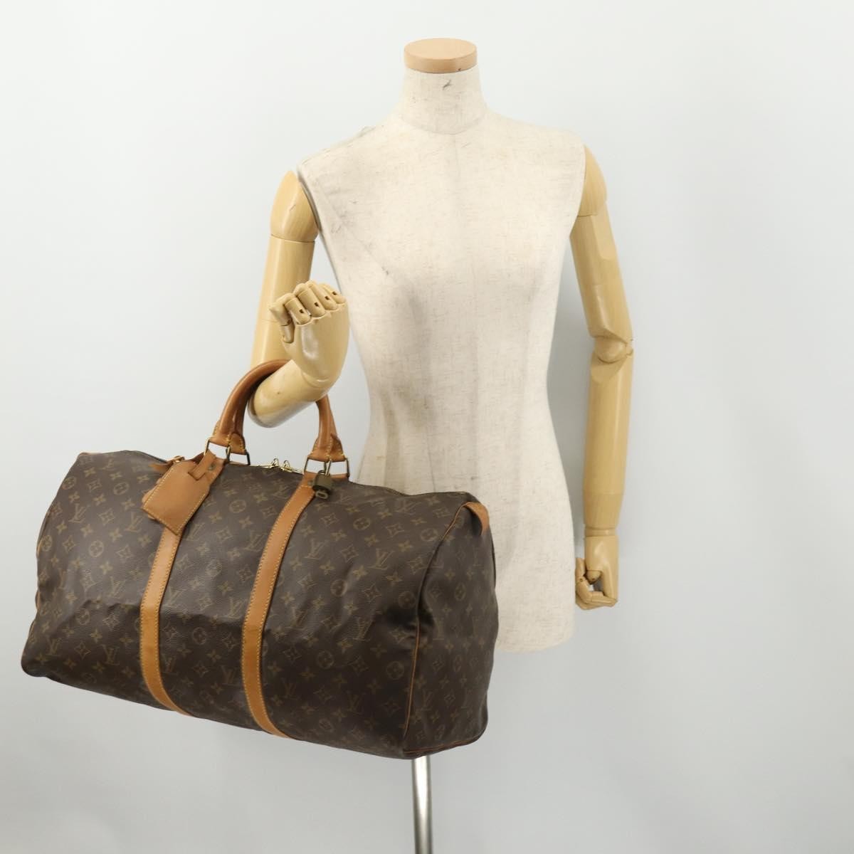 Louis Vuitton Keepall Monogram Canvas Brown Canvas Travel Bag Bag (Pre-Owned)