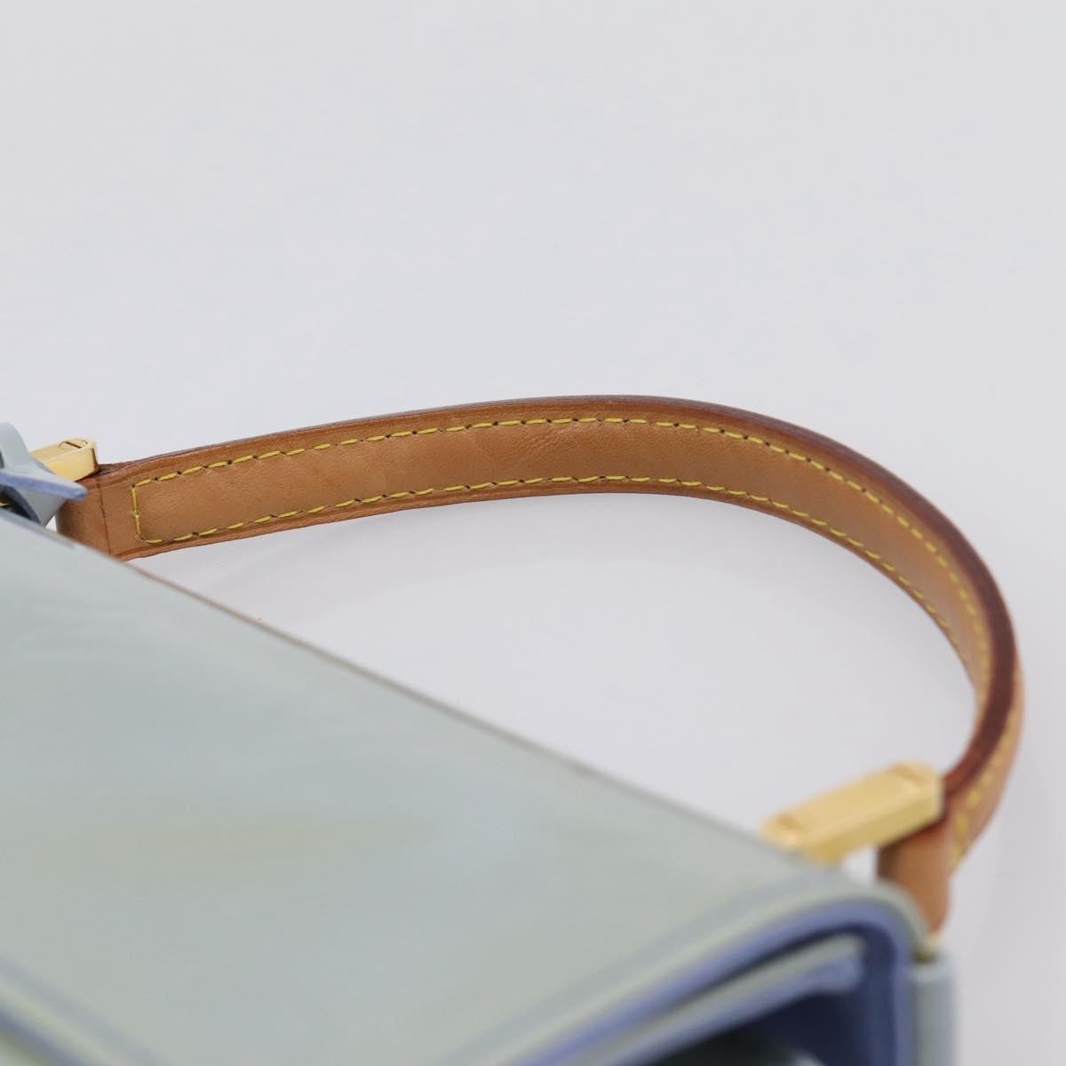 Louis Vuitton Spring Street Nm Patent Leather Blue Patent_Leather Handbag (Pre-Owned)