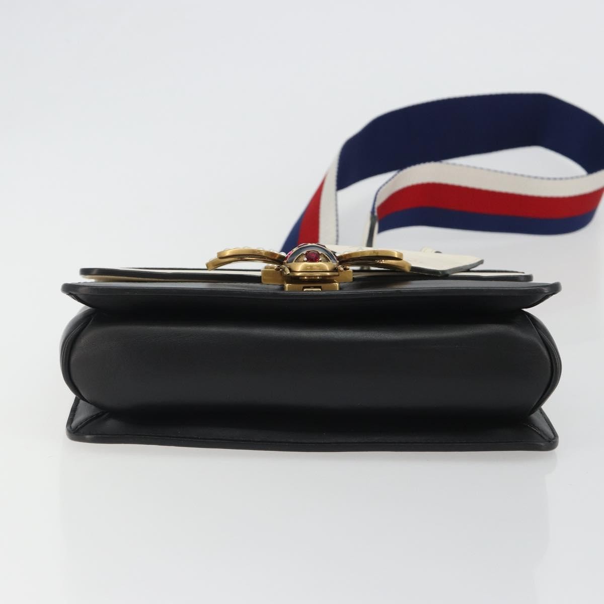 Gucci Queen Margaret Flap Colorblock Leather Black Leather Shoulder Bag Bag (Pre-Owned)