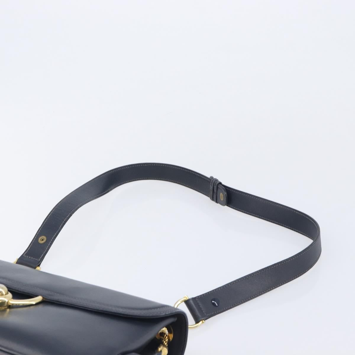 Gucci Shoulder Leather Navy Leather Shoulder Bag Bag (Pre-Owned)