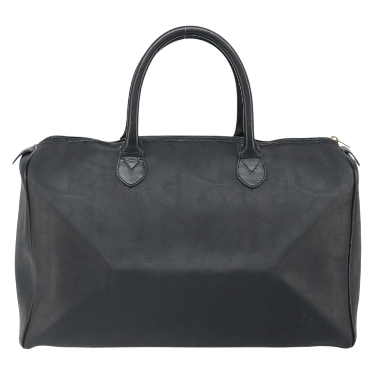 Christian Dior Vintage Trotter Boston Canvas Black Canvas Travel Bag Bag (Pre-Owned)