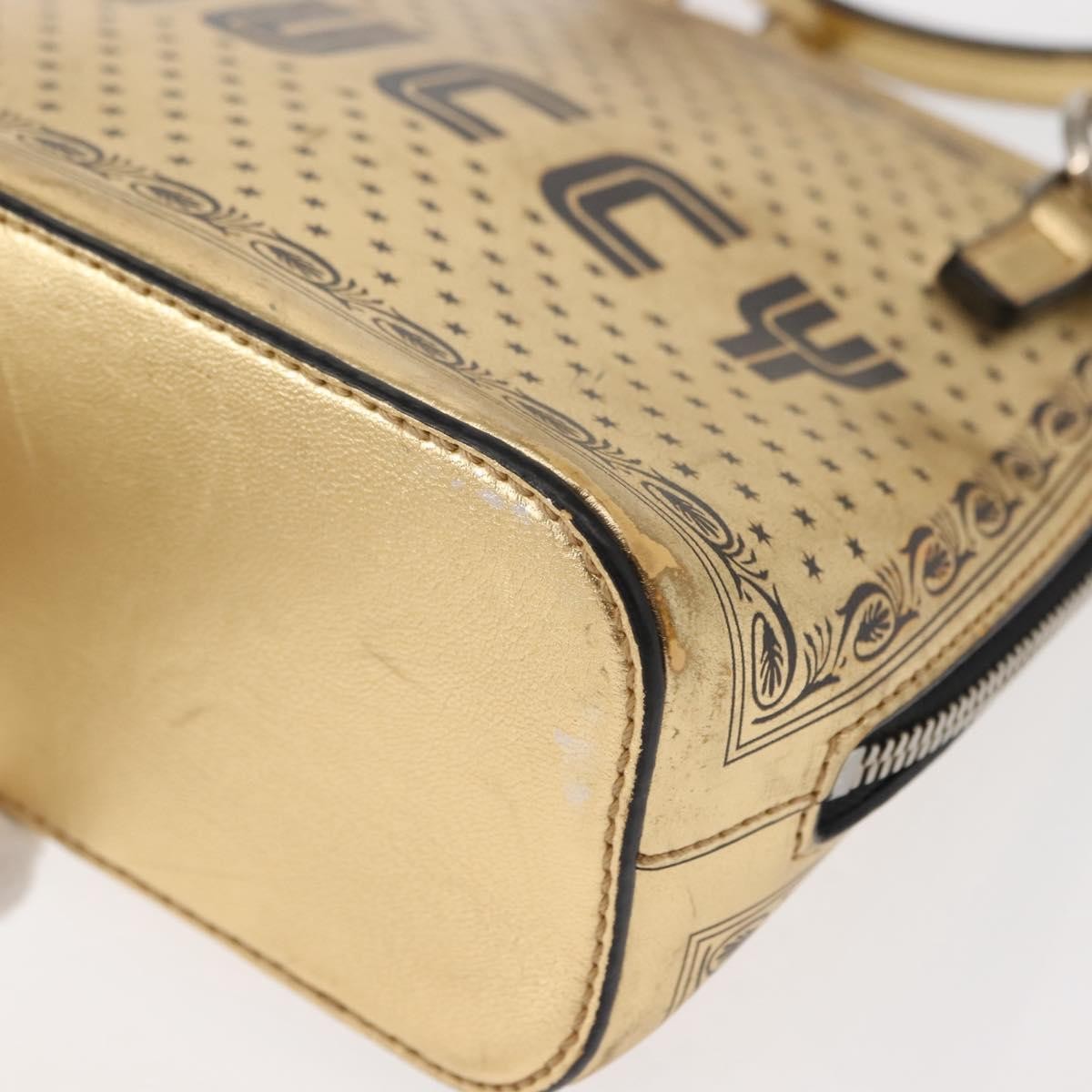 Gucci Dome Limited Edition Printed Leather Gold Leather Crossbody Bag Bag (Pre-Owned)