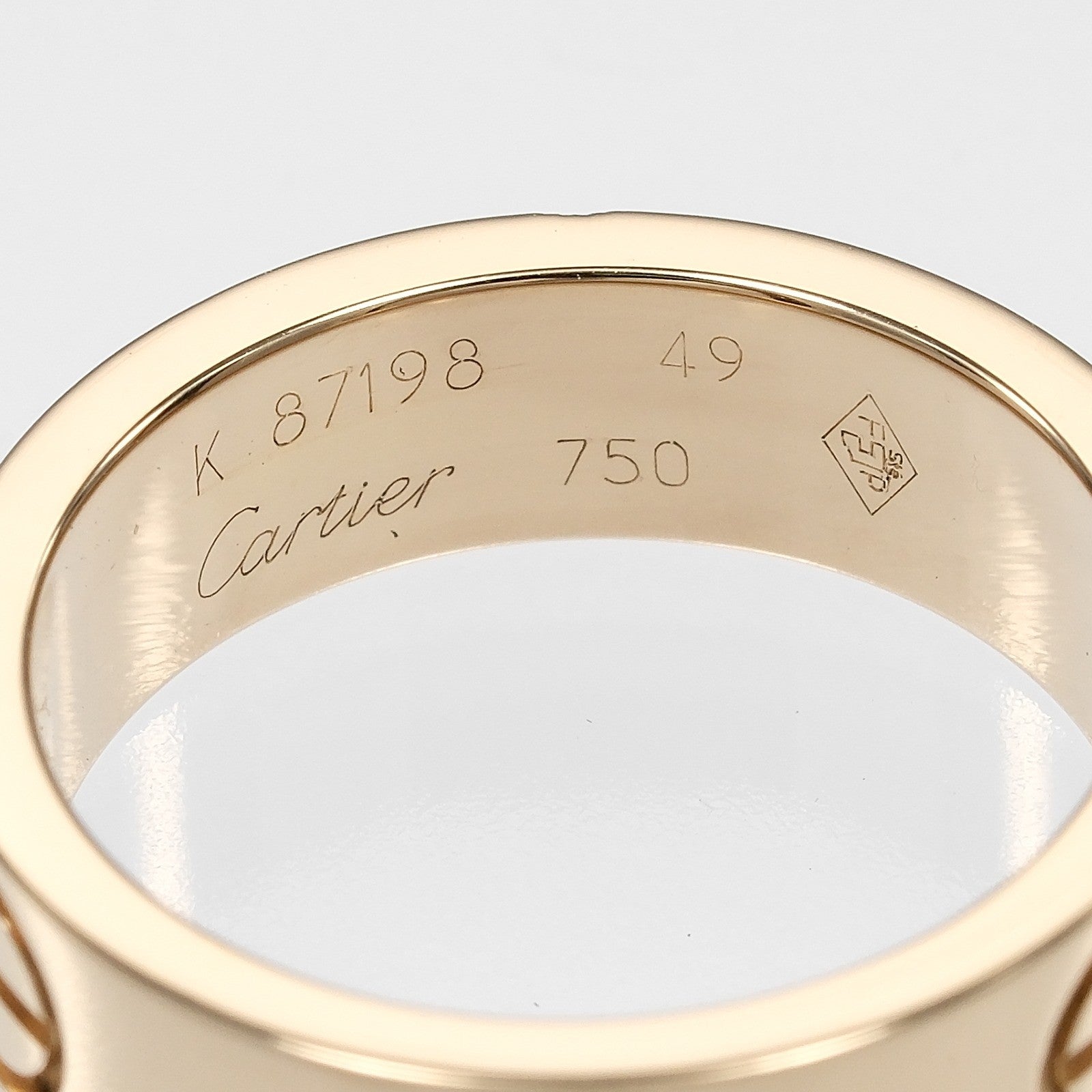 Cartier Love Wedding Band 18K Yellow Gold Gold Yellow_Gold Ring Jewelry (Pre-Owned)