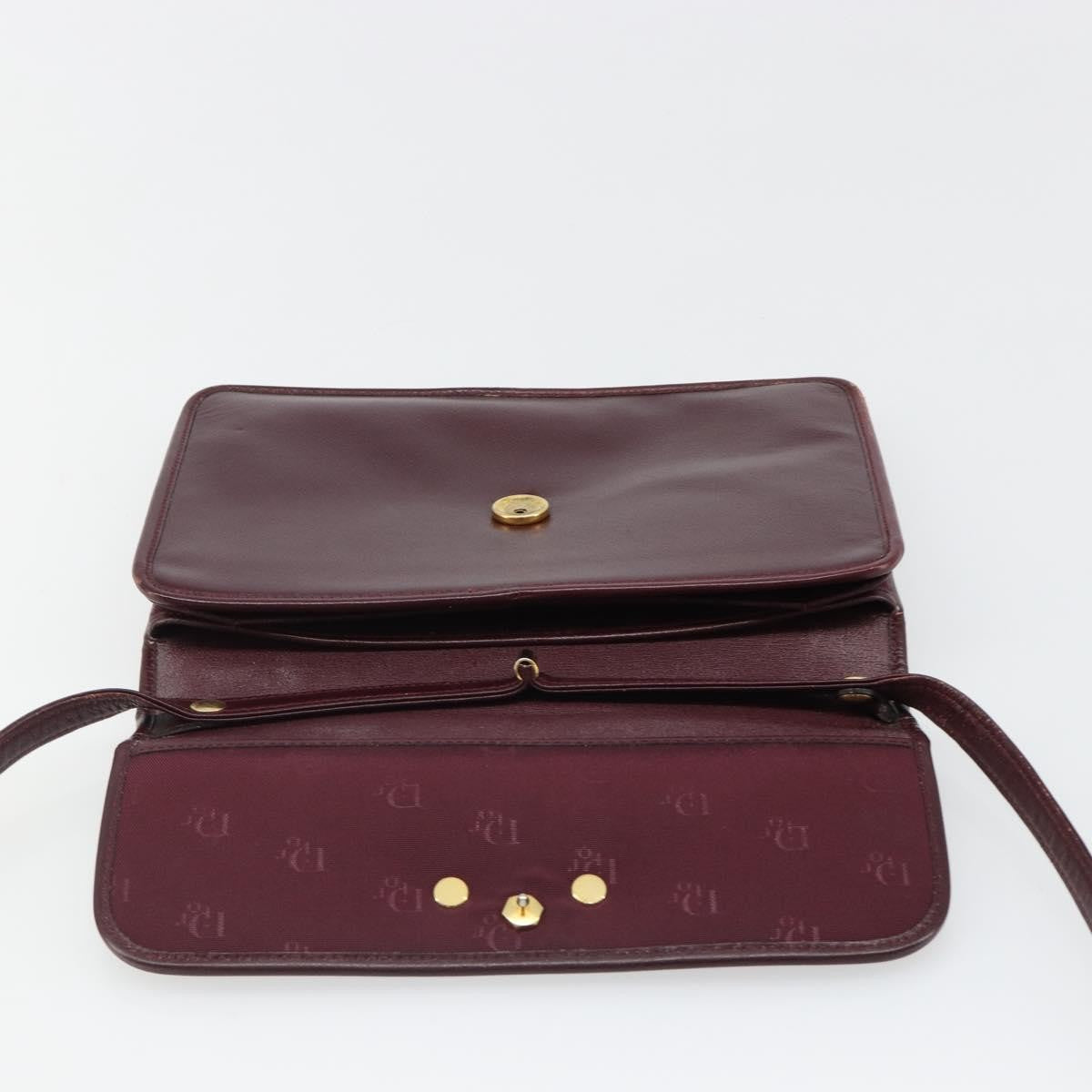 Christian Dior Shoulder Leather Burgundy Leather Shoulder Bag Bag (Pre-Owned)