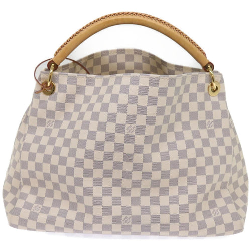 Louis Vuitton Artsy White Canvas Handbag (Pre-Owned)