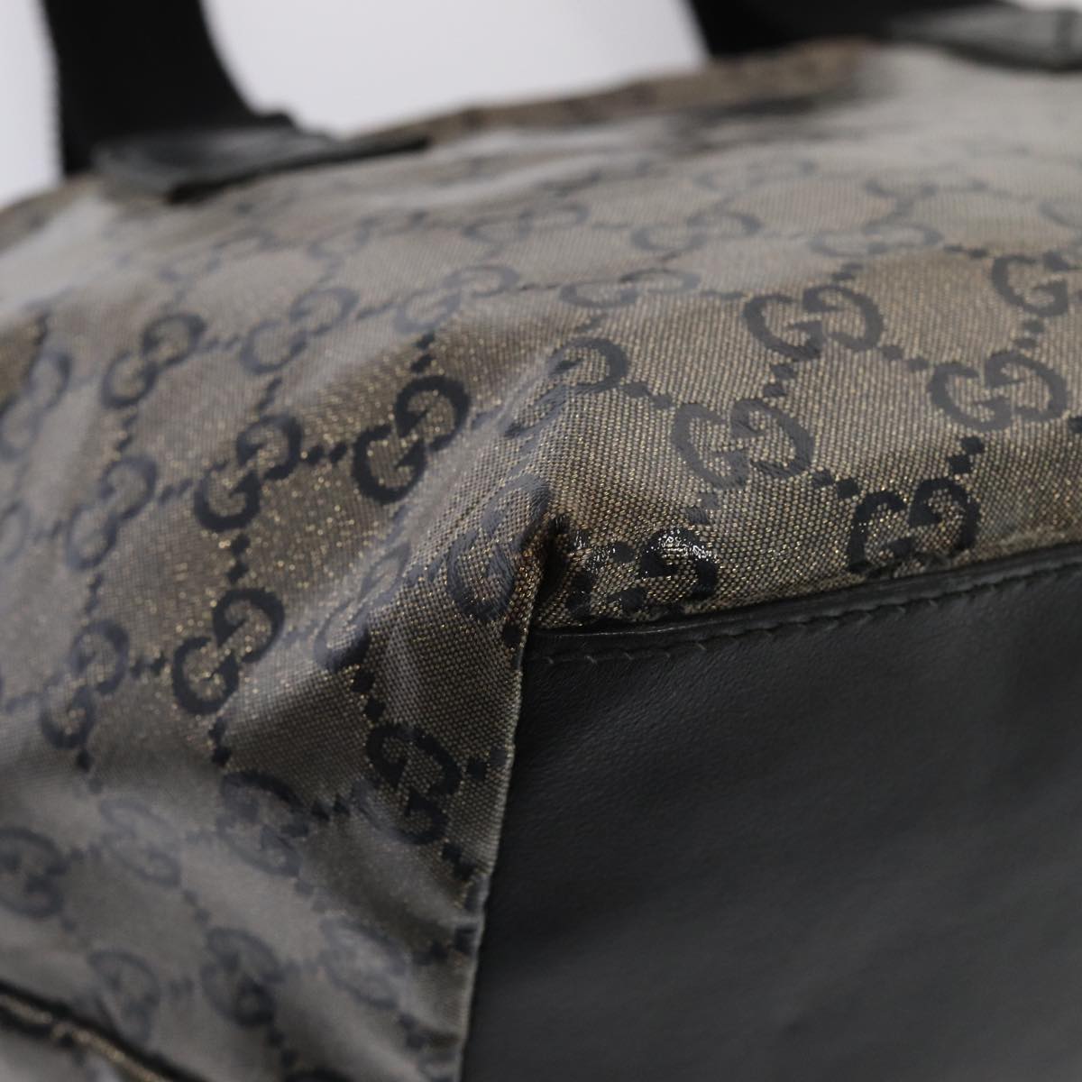 Gucci Gg Canvas Black Canvas Tote Bag (Pre-Owned)
