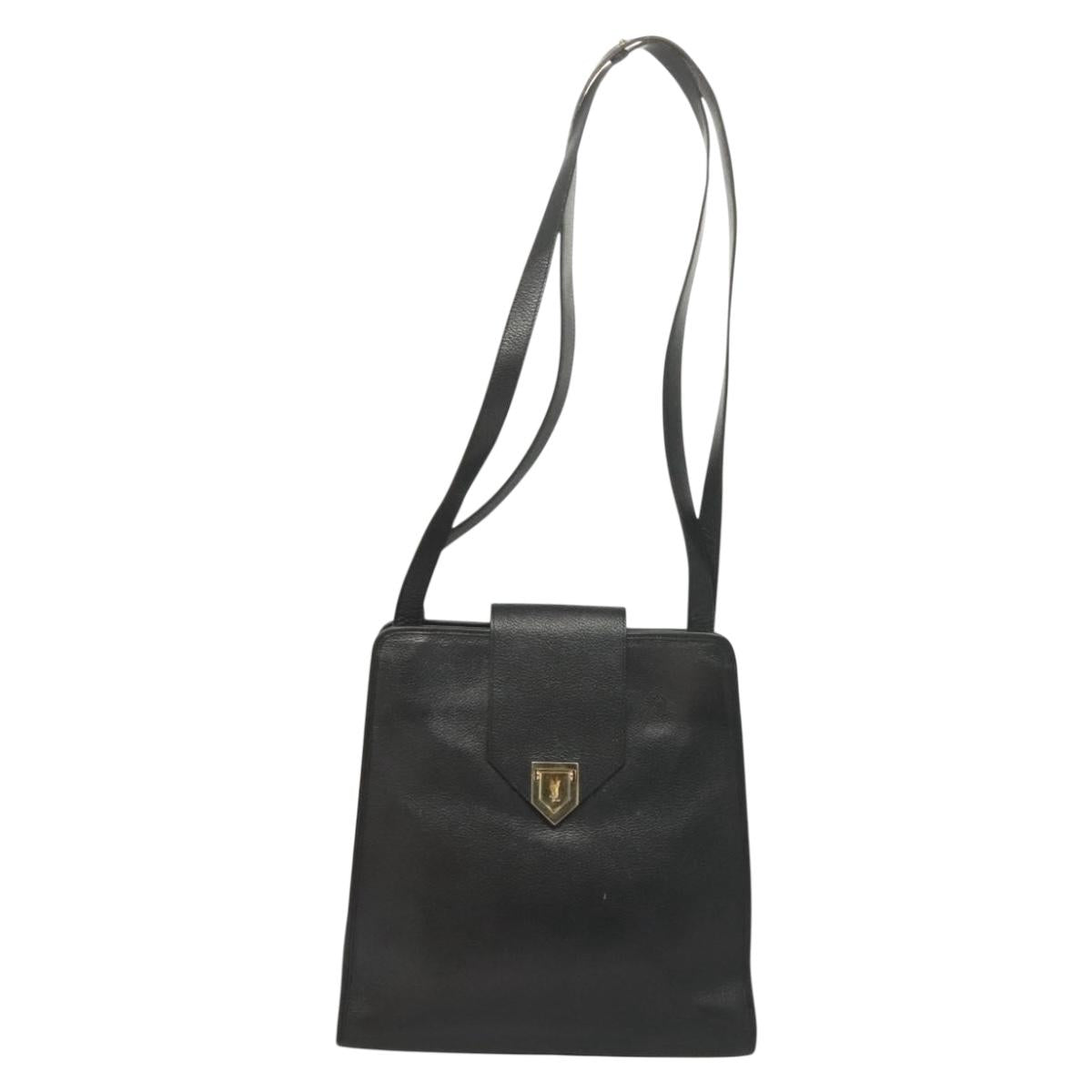 Yves Saint Laurent Black Leather Shoulder Bag (Pre-Owned)