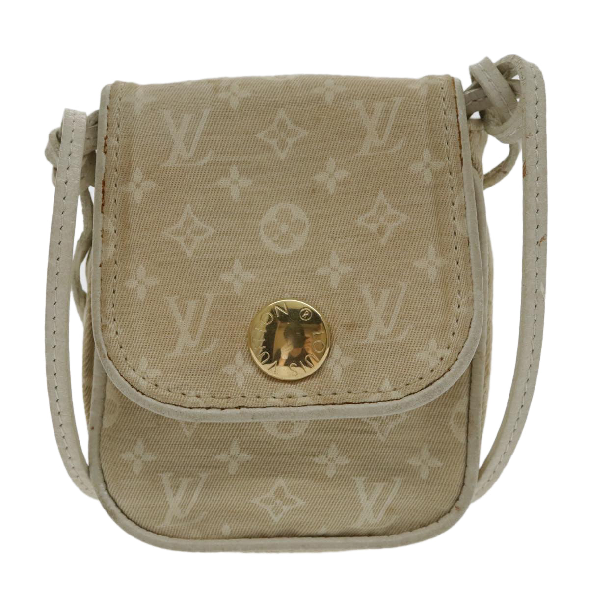 Louis Vuitton Mini Lin Beige Canvas Shoulder Bag (Pre-Owned)