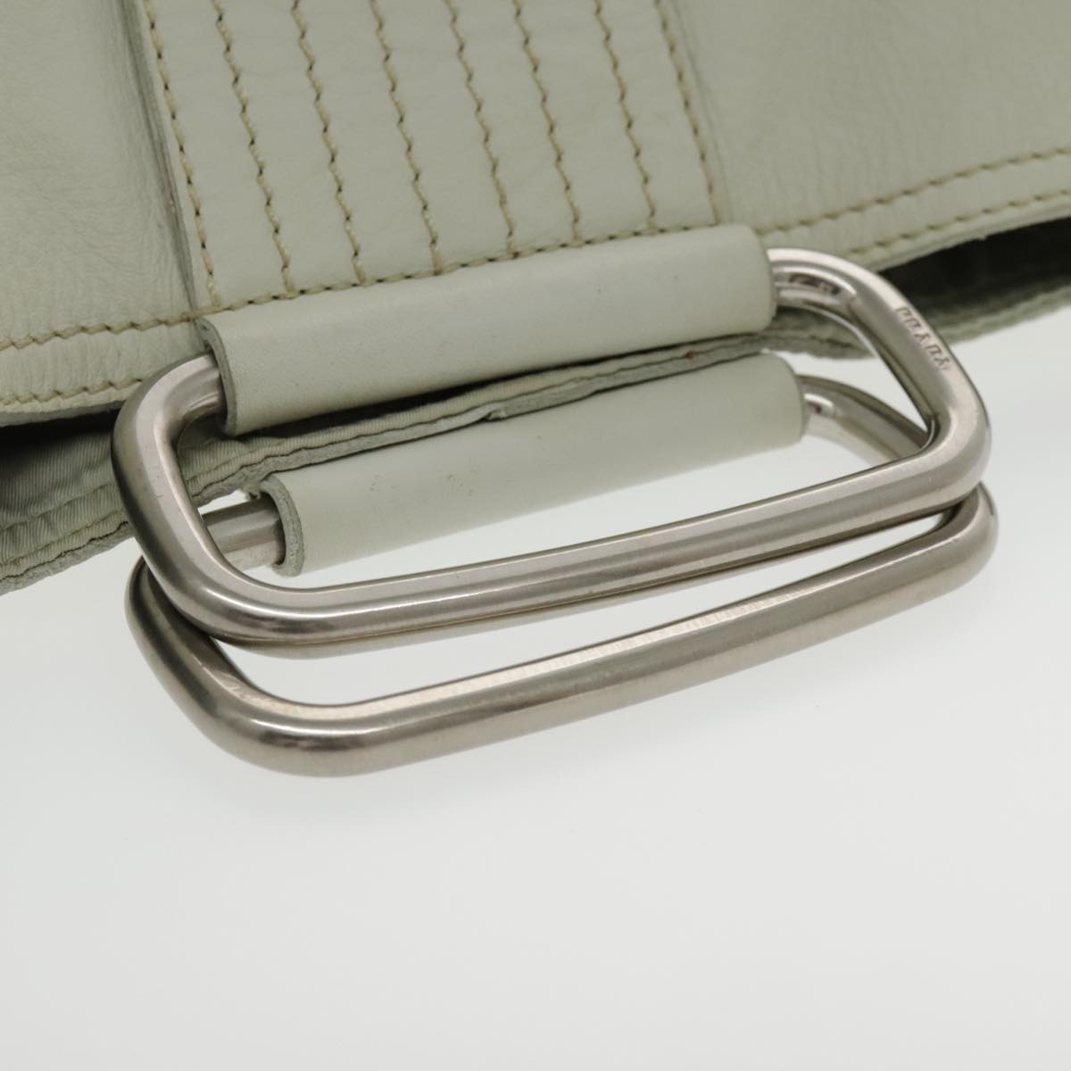 Prada White Leather Handbag (Pre-Owned)