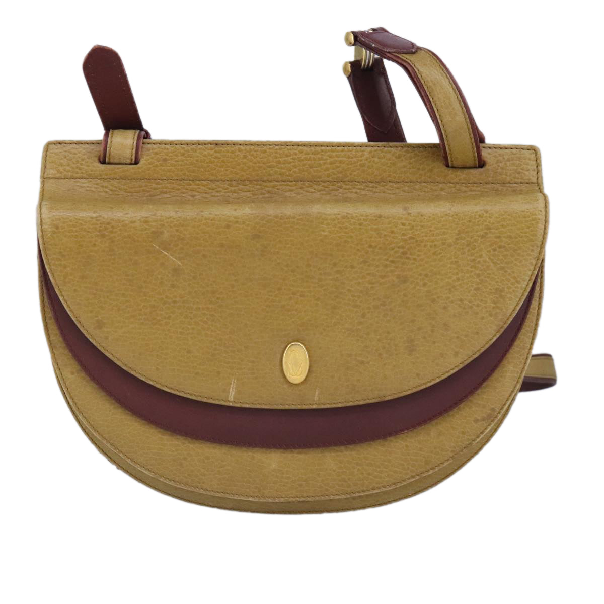 Cartier Must De Cartier Beige Leather Shoulder Bag (Pre-Owned)