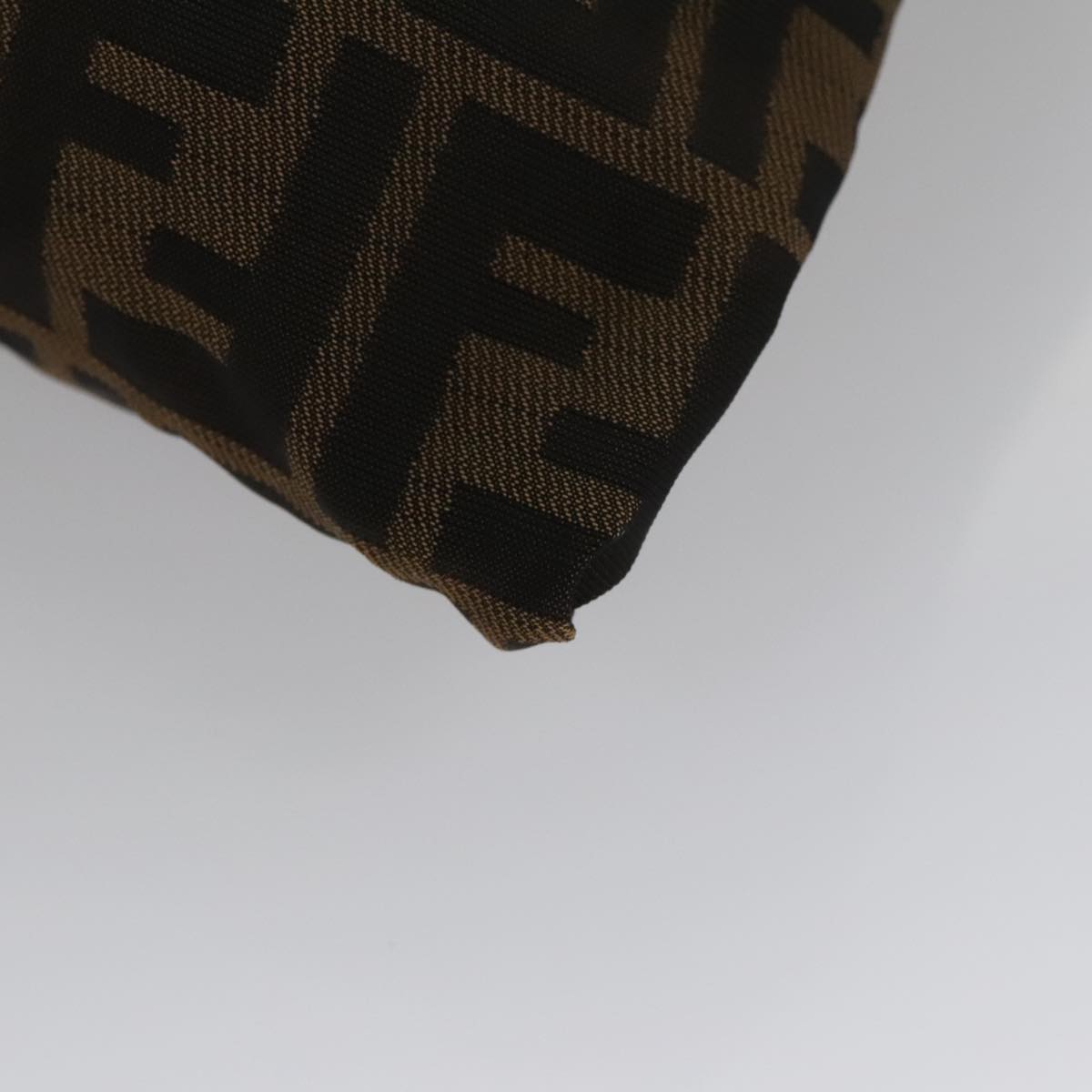 Fendi Zucca Brown Canvas Clutch Bag (Pre-Owned)