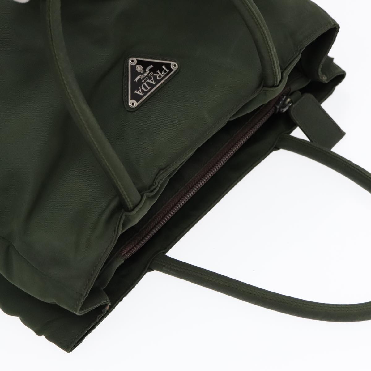 Prada Re-Nylon Green Synthetic Handbag (Pre-Owned)