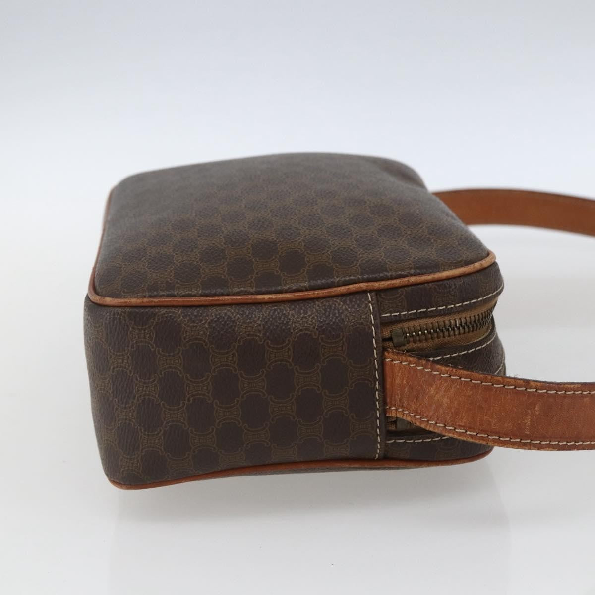 Celine Vintage Macadam Canvas Brown Canvas Shoulder Bag Bag (Pre-Owned)
