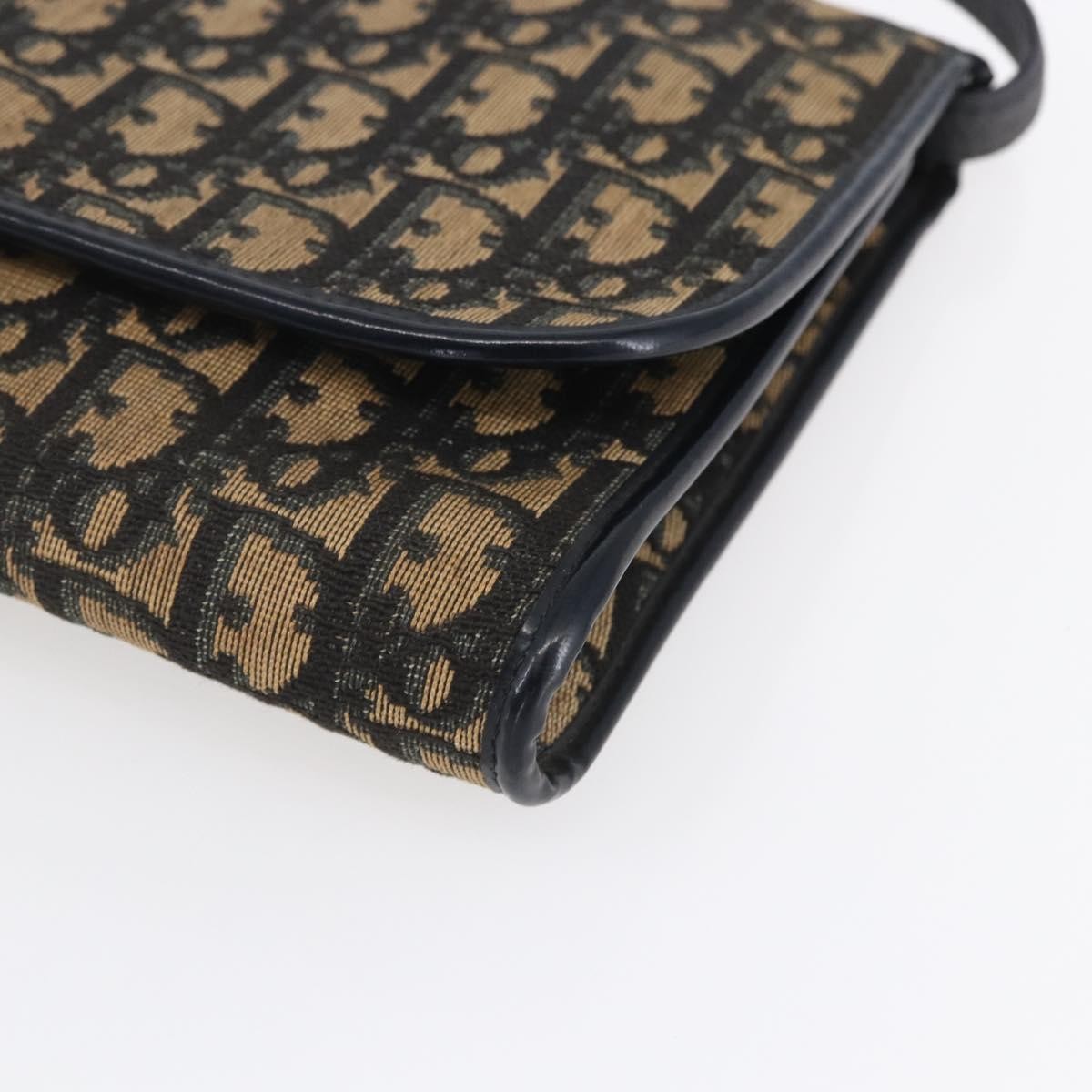 Christian Dior Vintage Trotter Canvas Navy Canvas Shoulder Bag Bag (Pre-Owned)