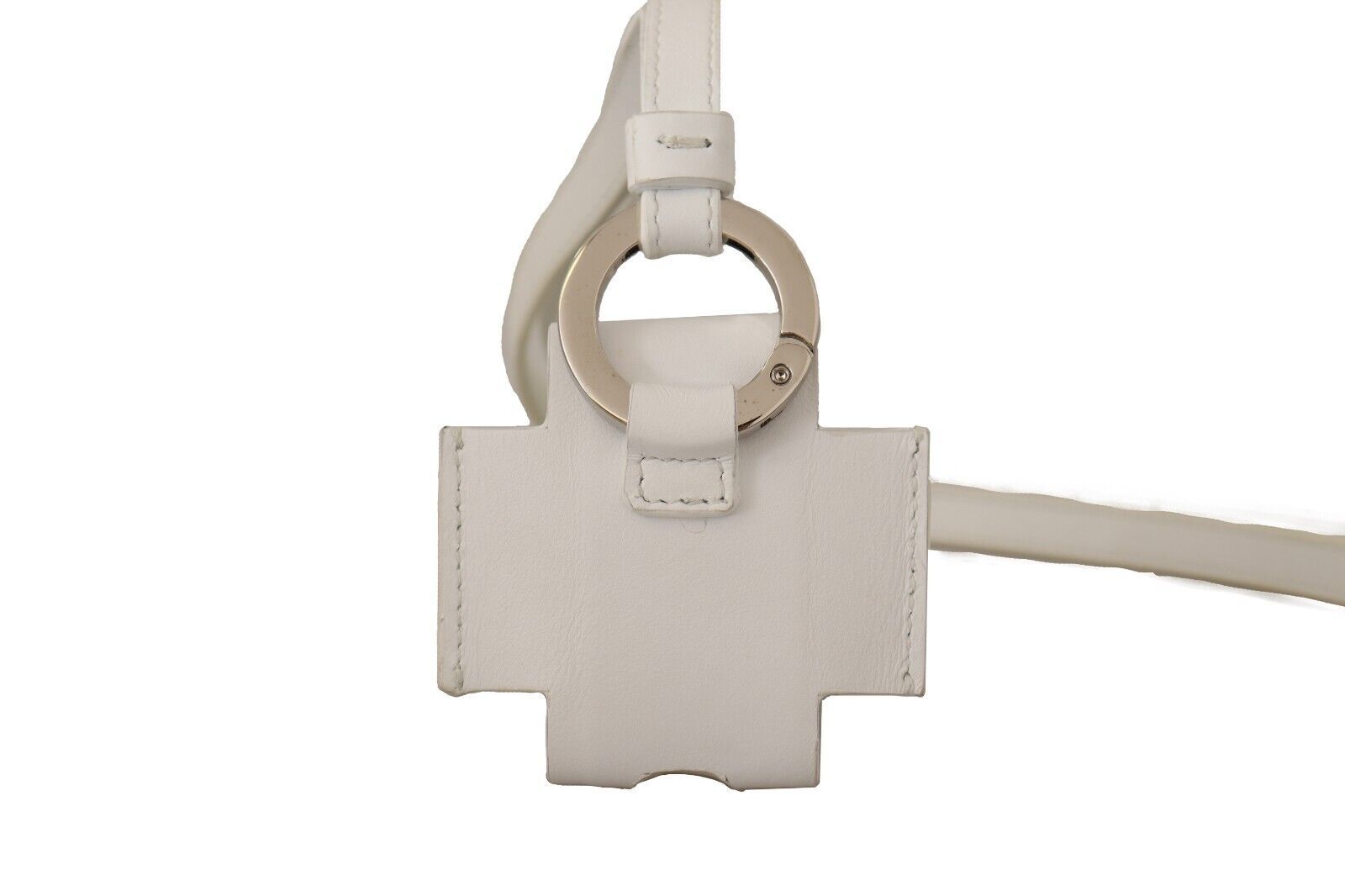 Dolce & Gabbana Elegant Leather Airpods Case in Pristine Men's White