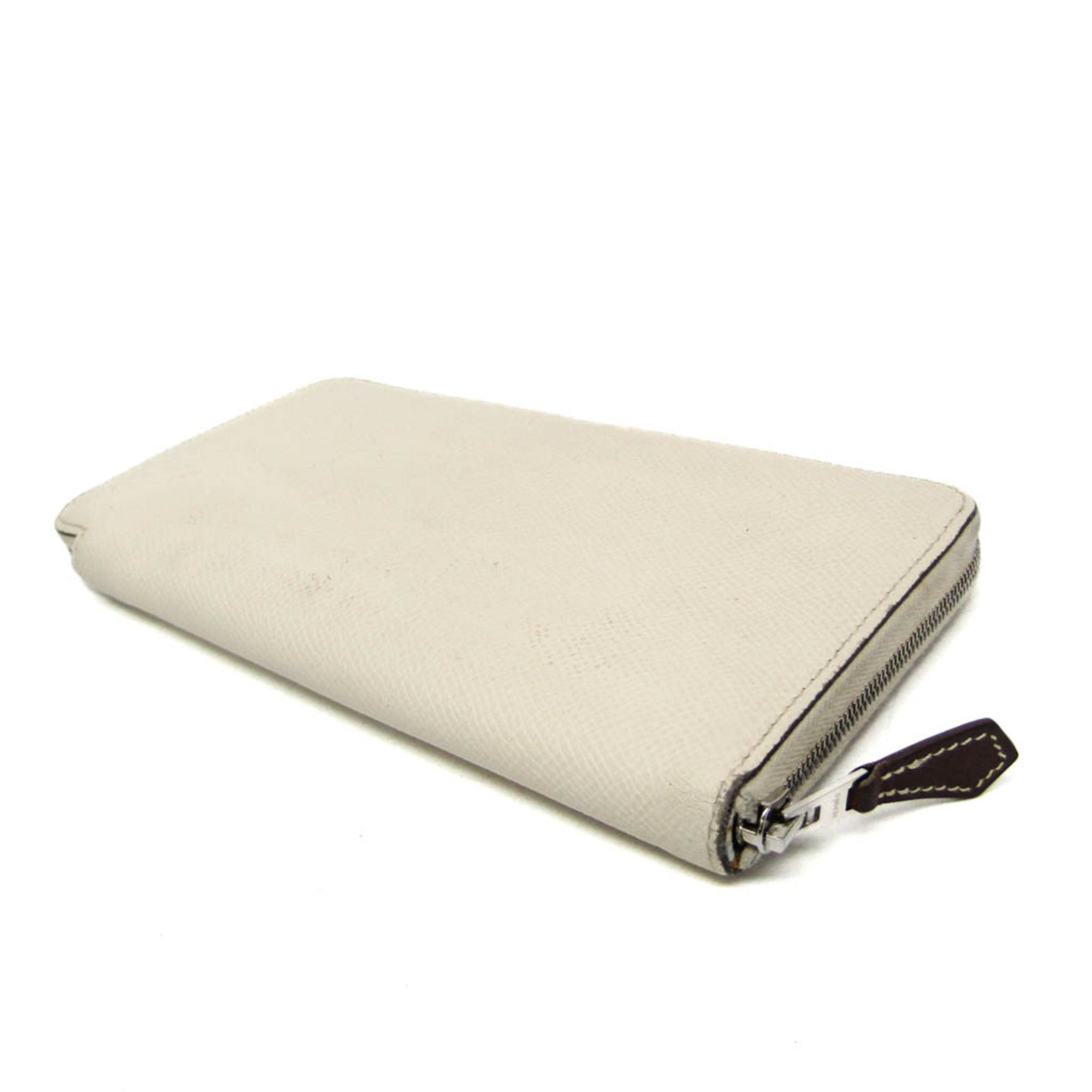Hermes Azap Zip Around Silk'in Epsom Beige Leather Wallets Accessory (Pre-Owned)