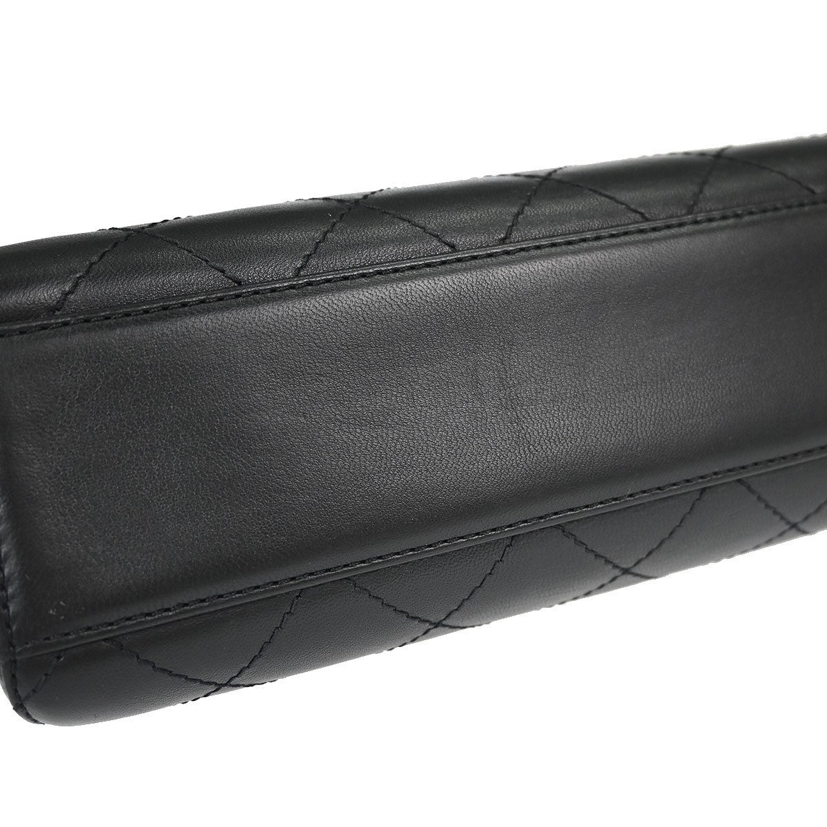 Chanel Vintage Stich Leather Black Leather Shoulder Bag Bag (Pre-Owned)