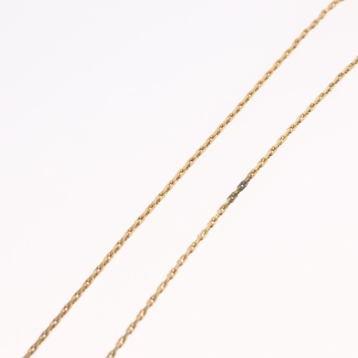 Christian Dior Logo Heart Pendant Metal Gold Metal Necklace Jewelry (Pre-Owned)