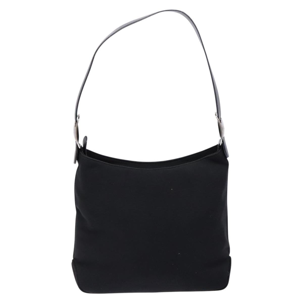 Salvatore Ferragamo Vala Canvas Black Canvas Bag (Pre-Owned)
