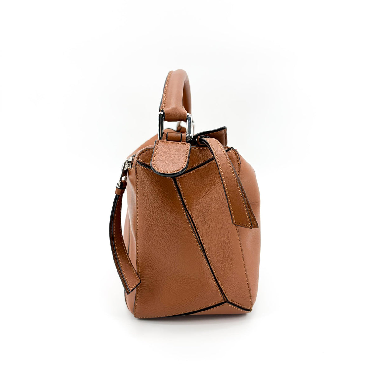Loewe Puzzle Leather Brown Leather Handbag (Pre-Owned)