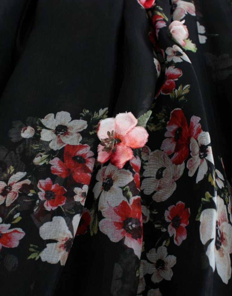 Dolce & Gabbana Elegant Strapless Silk Maxi Women's Dress