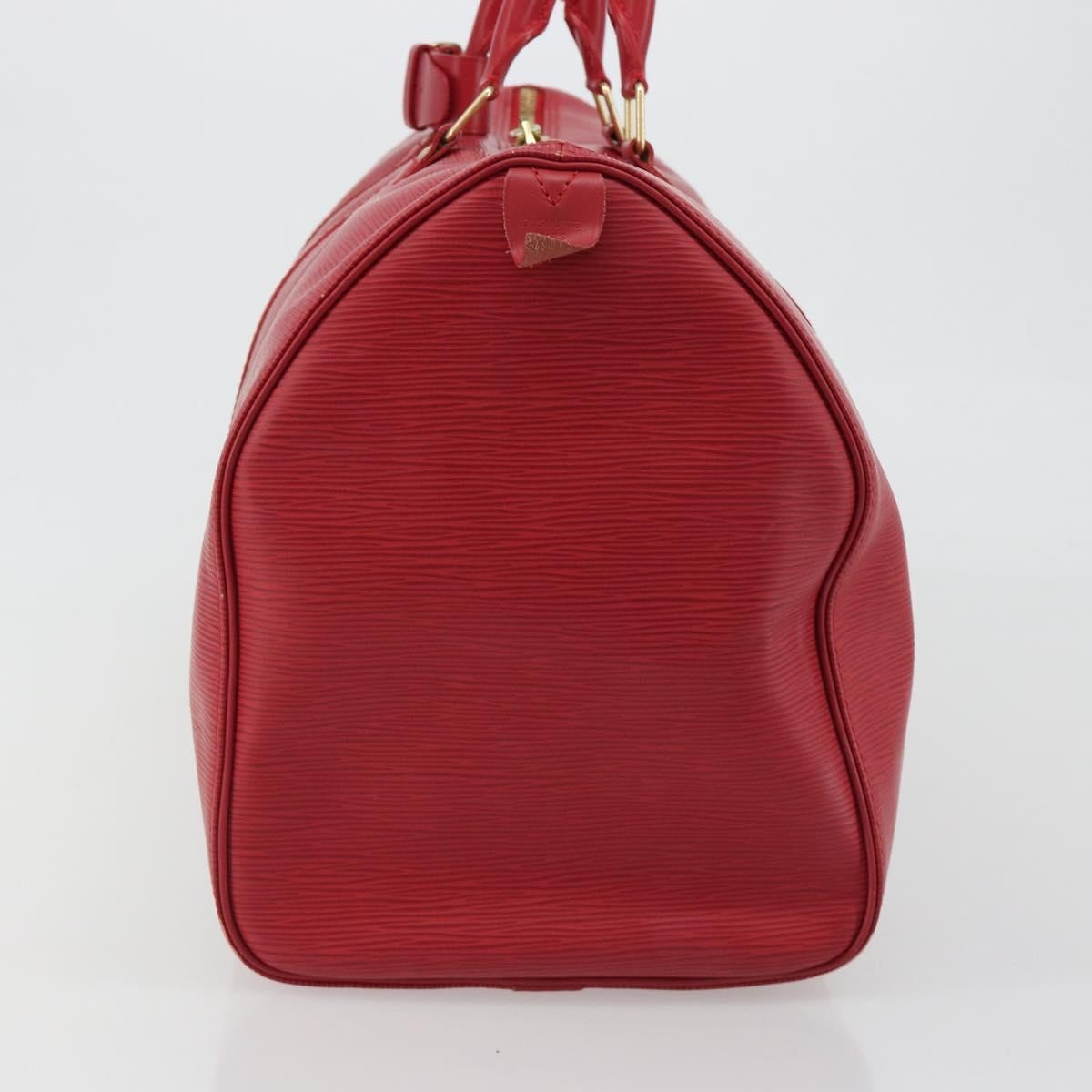 Louis Vuitton Keepall Epi Leather Red Leather Travel Bag Bag (Pre-Owned)