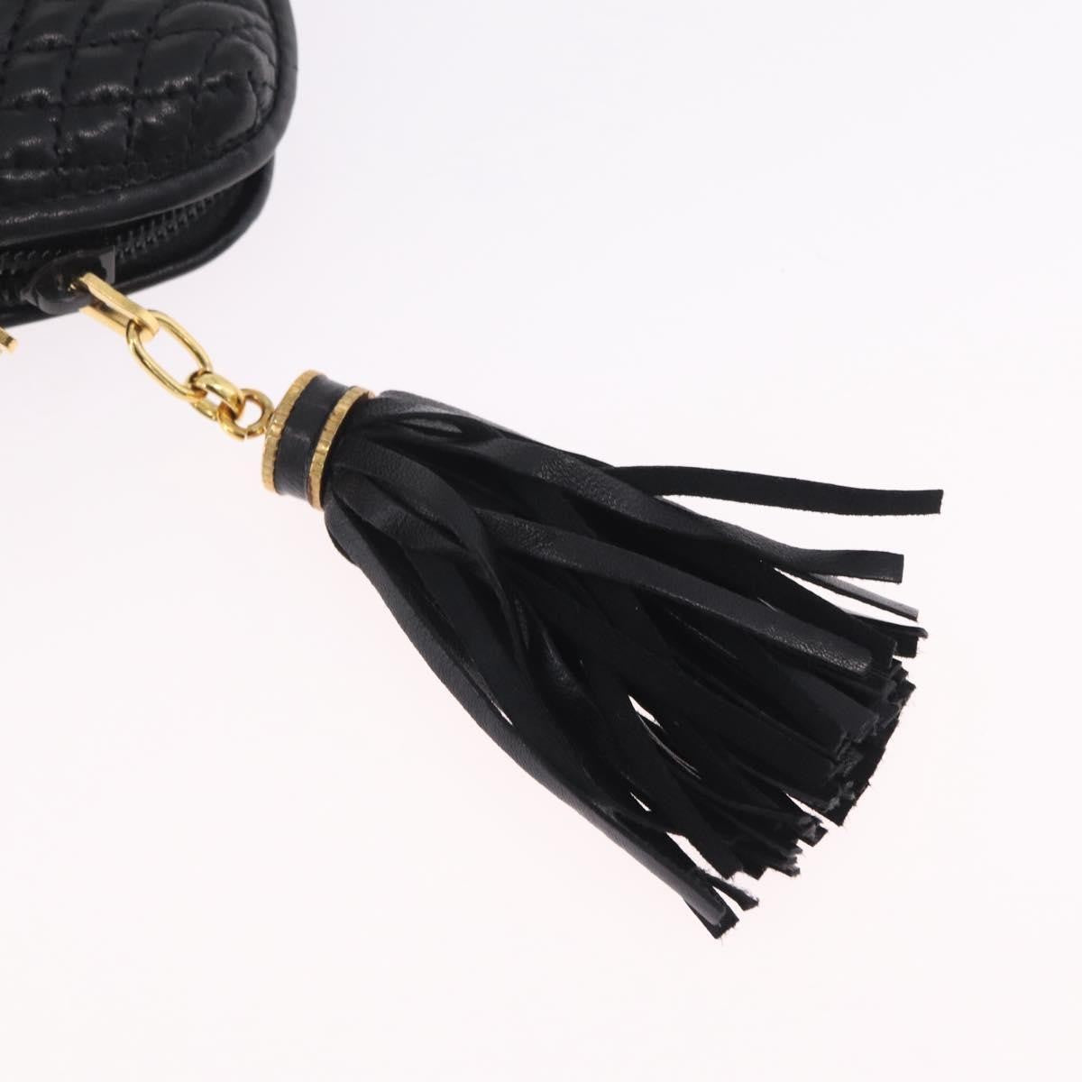 Bally Vintage Chain Quilted Leather Black Leather Shoulder Bag Bag (Pre-Owned)