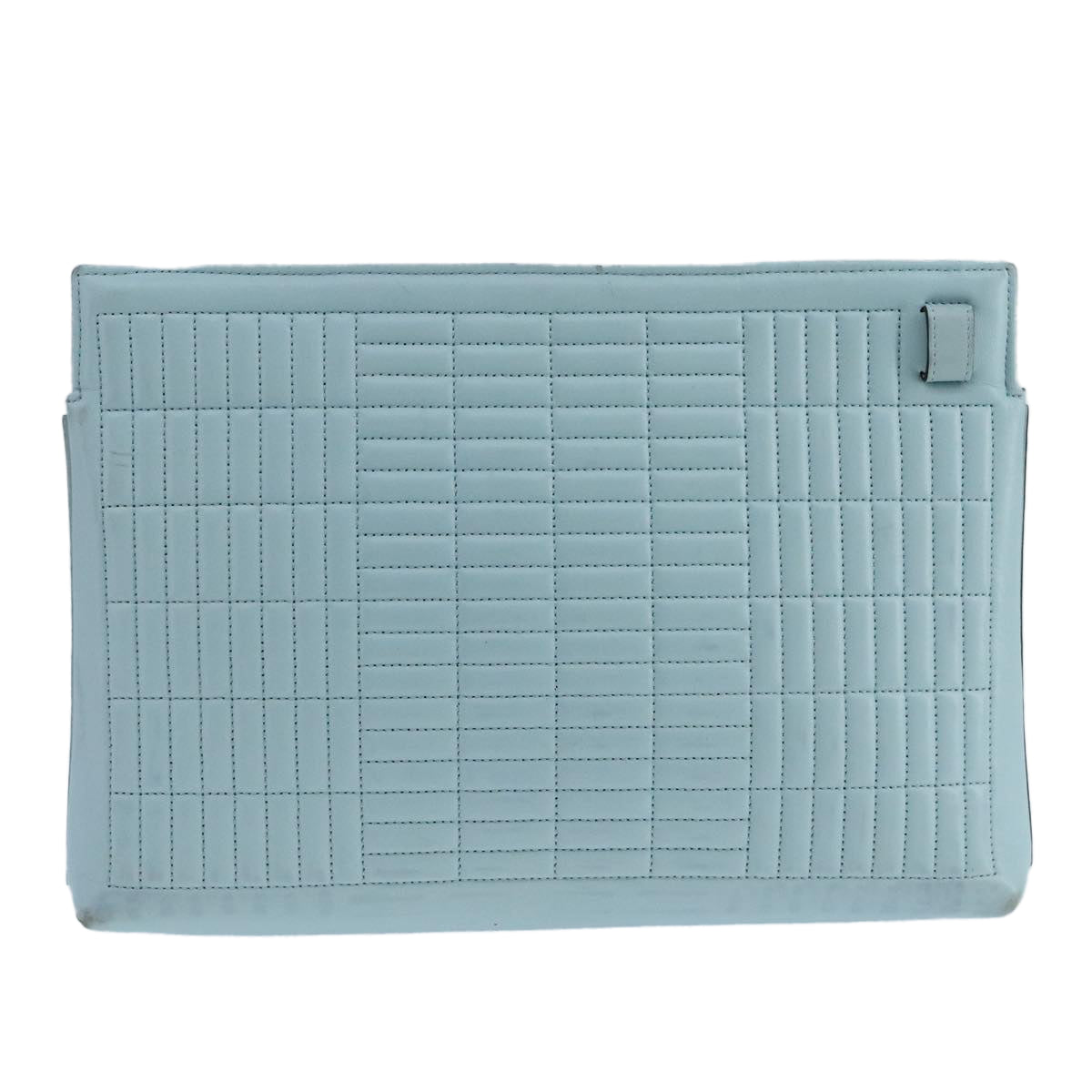 Loewe T Pouch Blue Leather Clutch Bag (Pre-Owned)