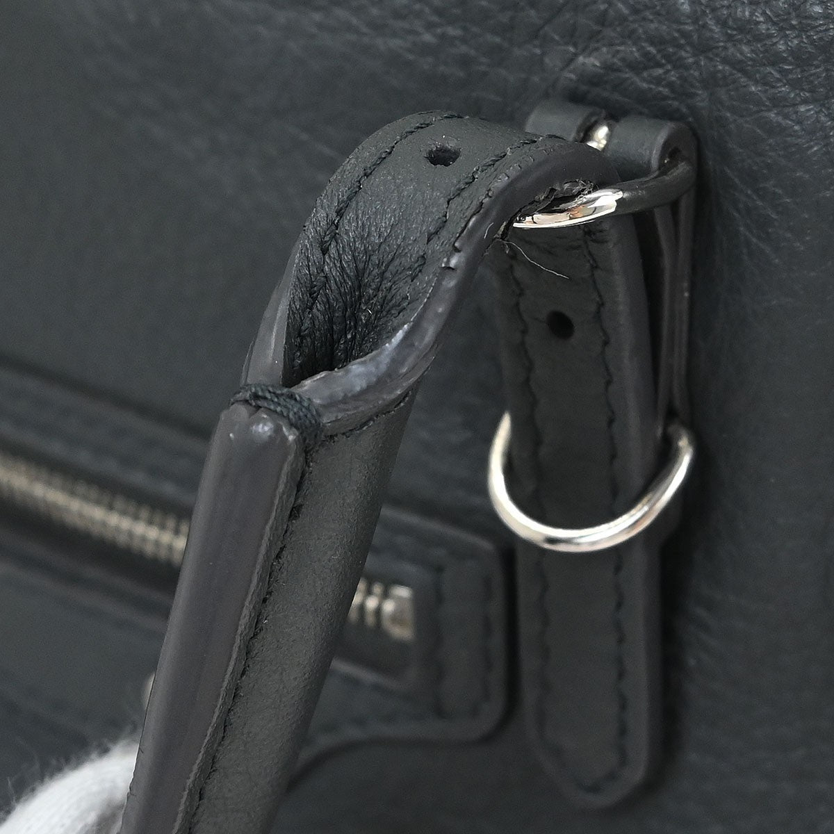 Balenciaga Papier A4 Zip Around Classic Studs Leather Gray Leather Tote Bag Bag (Pre-Owned)