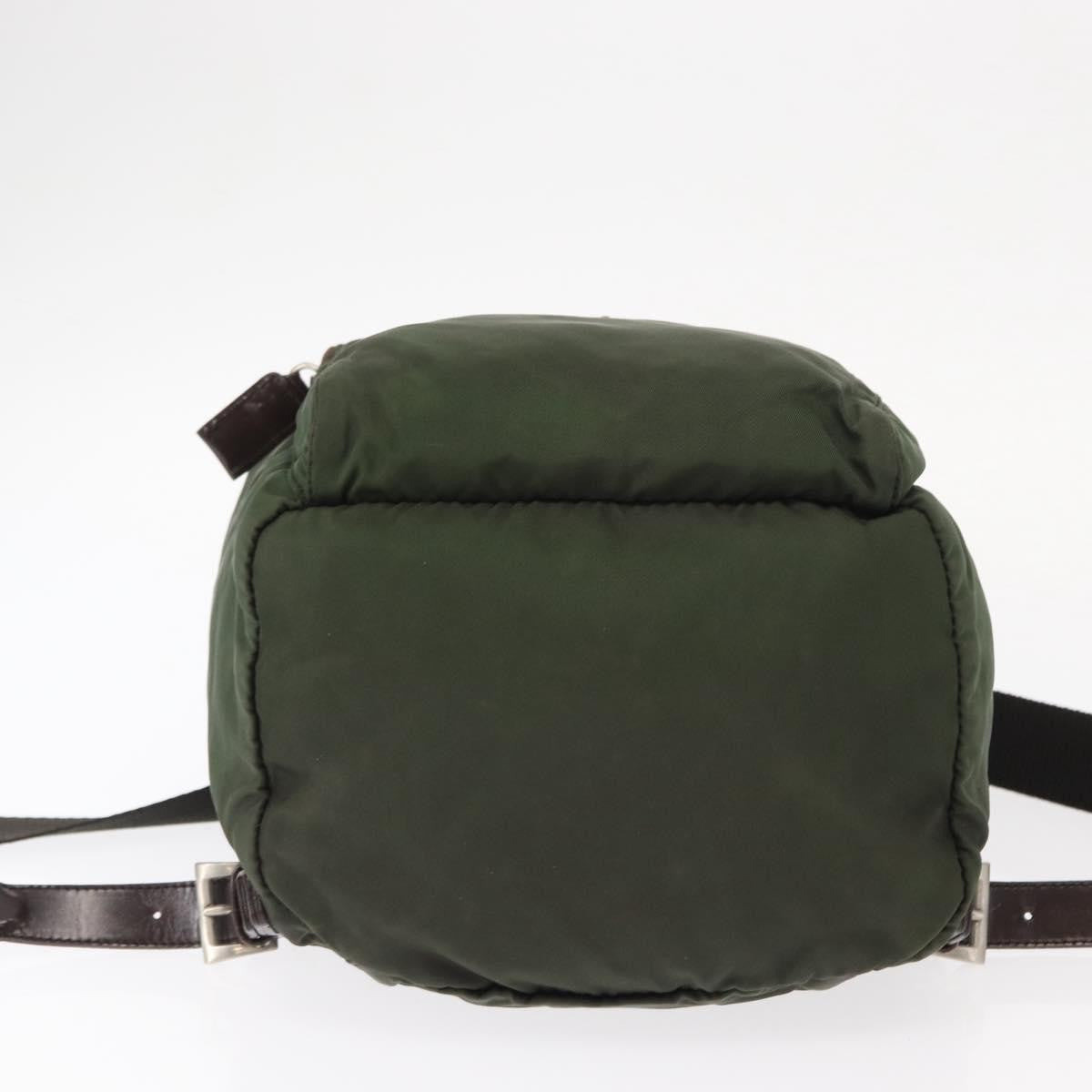 Prada Front Pocket Tessuto Khaki Nylon Backpack Bag (Pre-Owned)