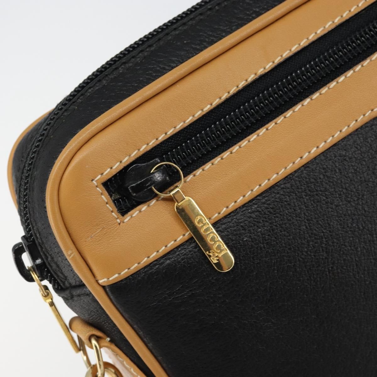 Gucci Vintage Clutch Leather Black Leather Clutche & Pouche Bag (Pre-Owned)