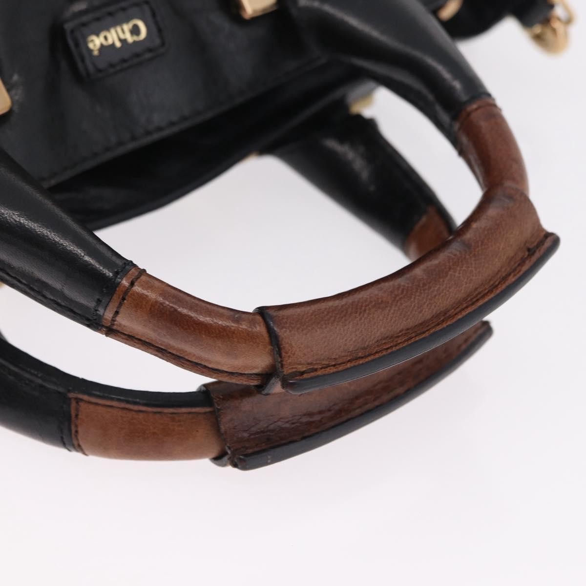 Chloe Ethel Leather Black Leather Handbag (Pre-Owned)