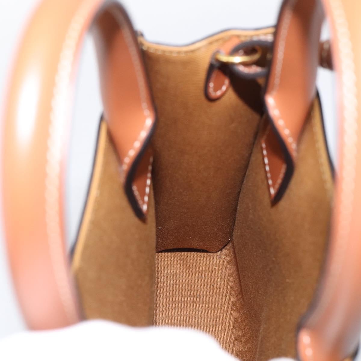 Celine Vertical Cabas Triomphe Coated Canvas Brown Canvas Tote Bag Bag (Pre-Owned)