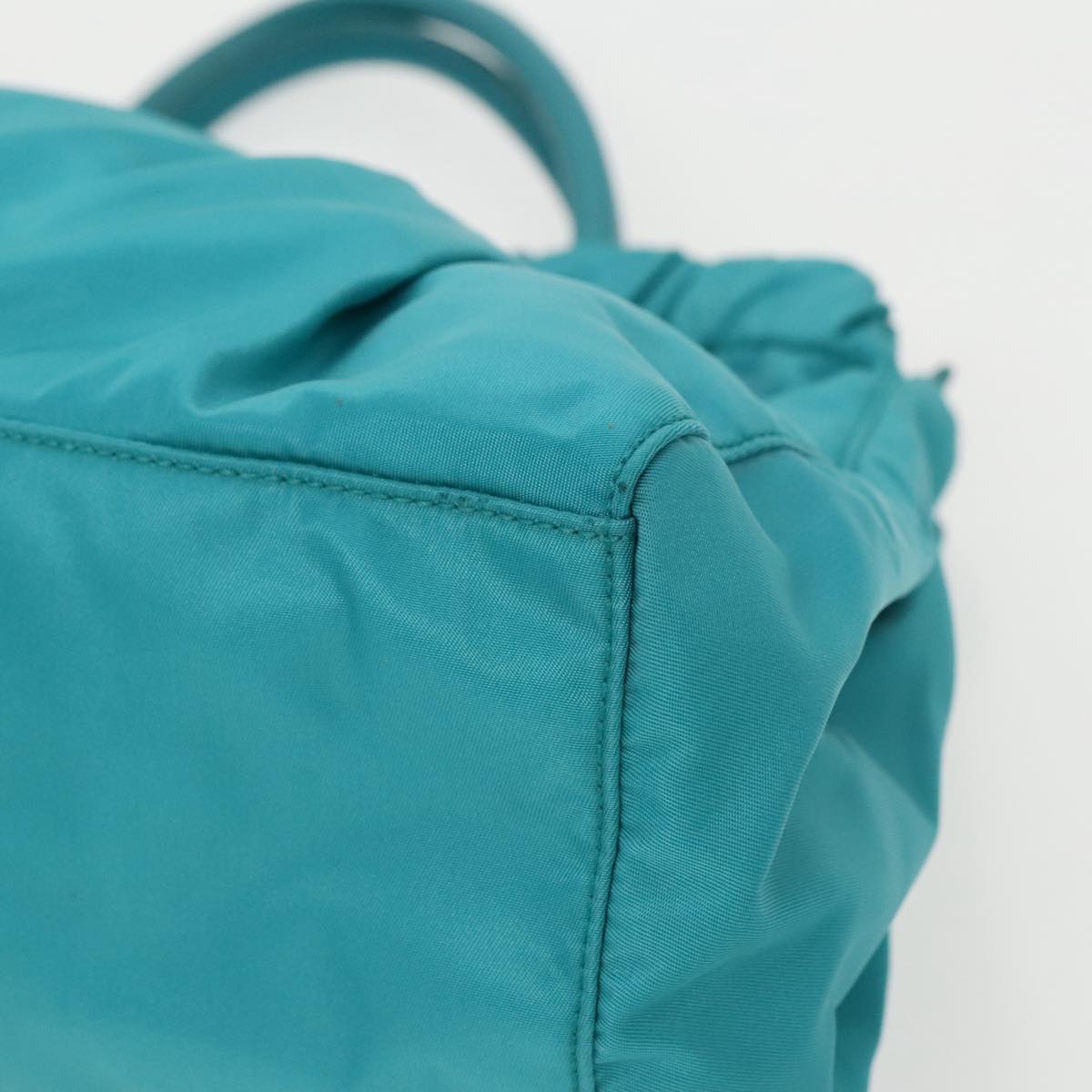 Prada Re-Nylon Turquoise Synthetic Handbag (Pre-Owned)