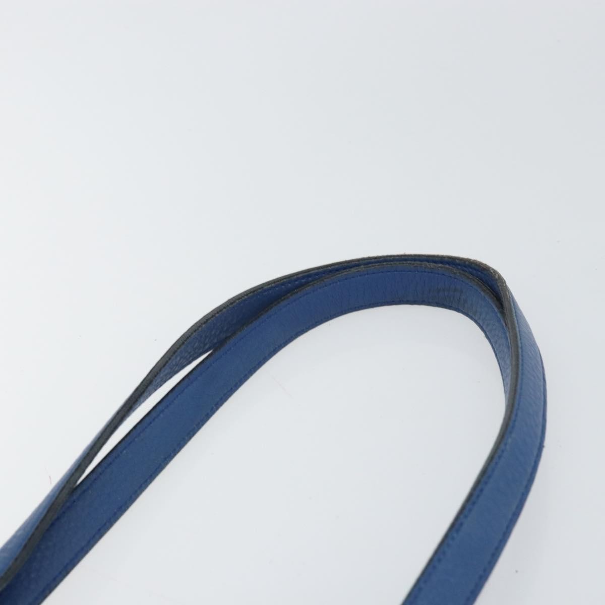 Prada Tote Vitello Daino Vitello Daino Blue Leather Tote Bag Bag (Pre-Owned)