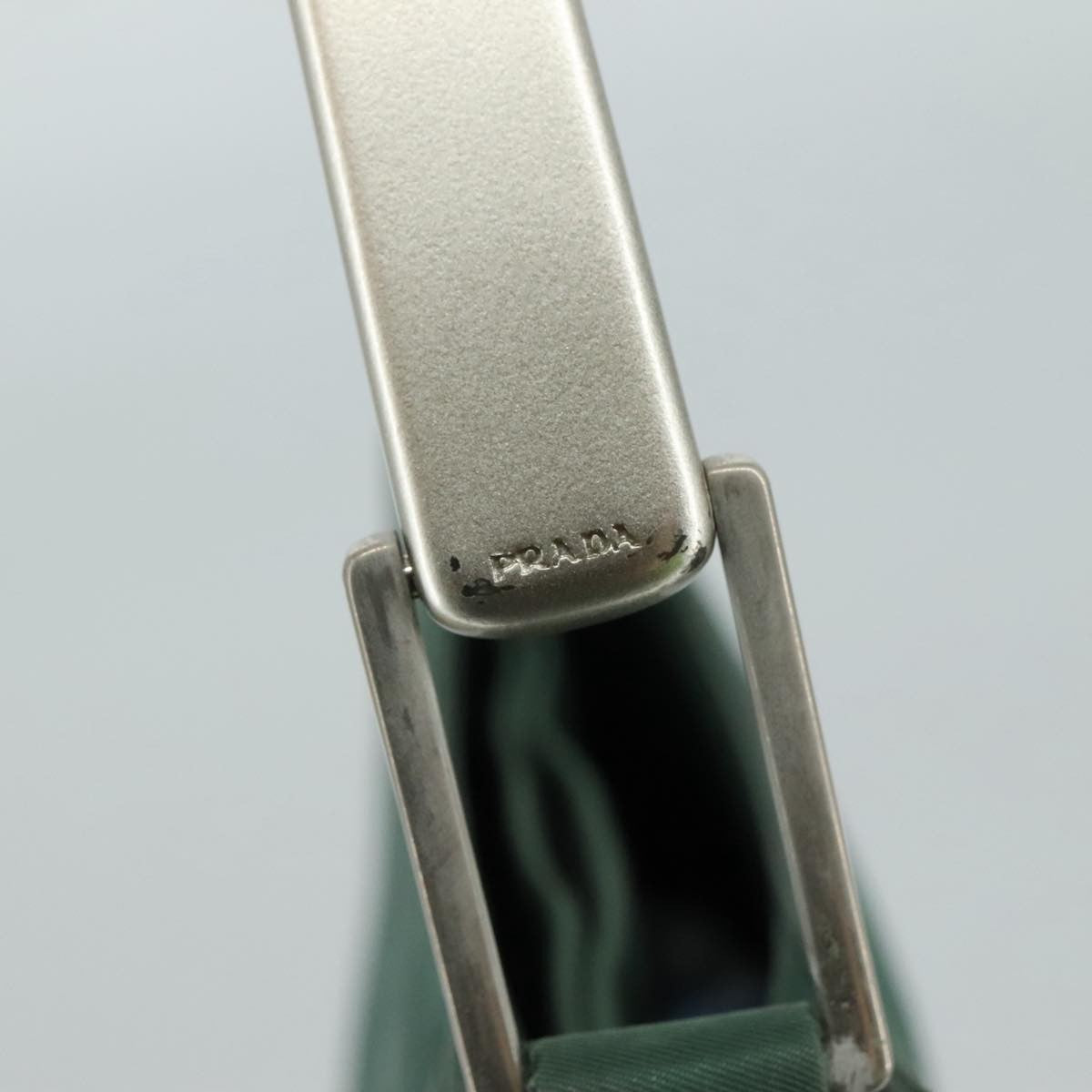 Prada Vintage Tessuto Green Nylon Shoulder Bag Bag (Pre-Owned)