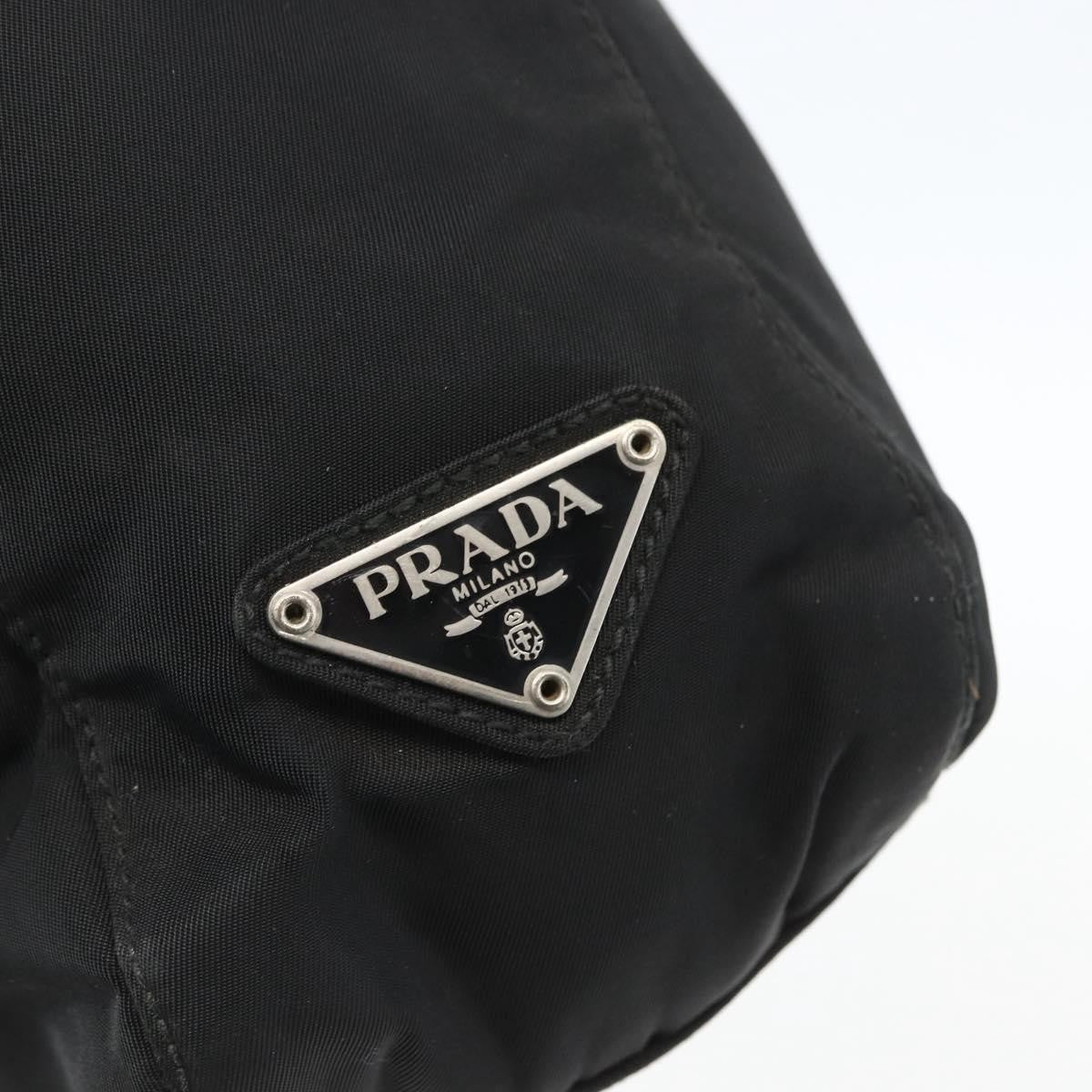 Prada Vintage Tote Tessuto Black Nylon Tote Bag Bag (Pre-Owned)